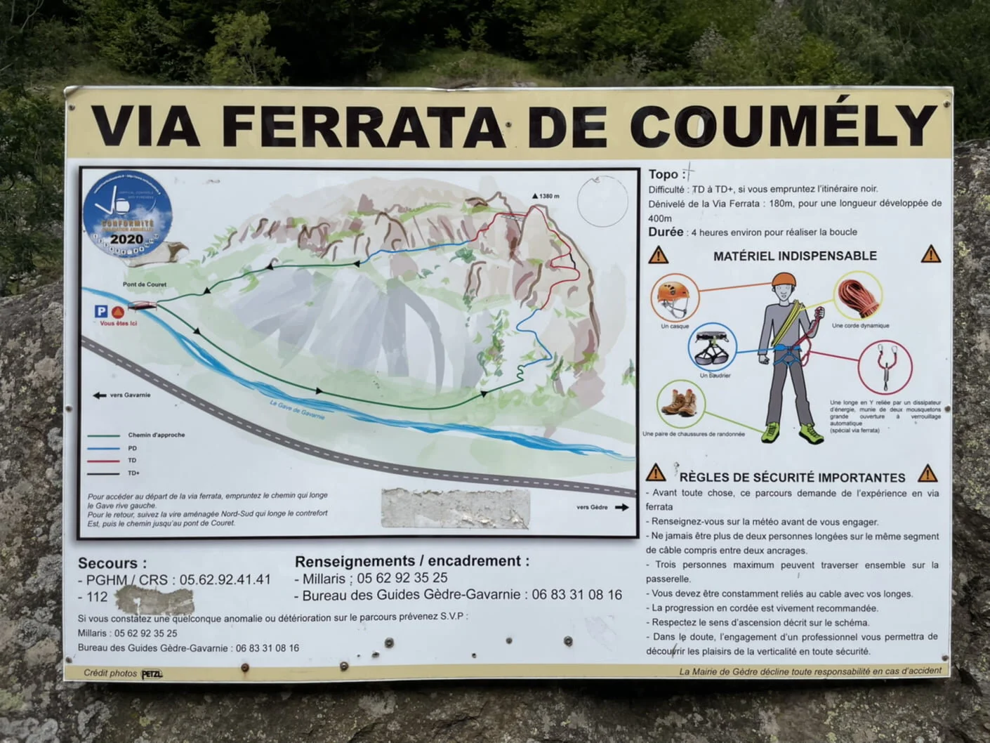 Via Ferrata de Coumély. Near Gavarnie n the Pyrenees