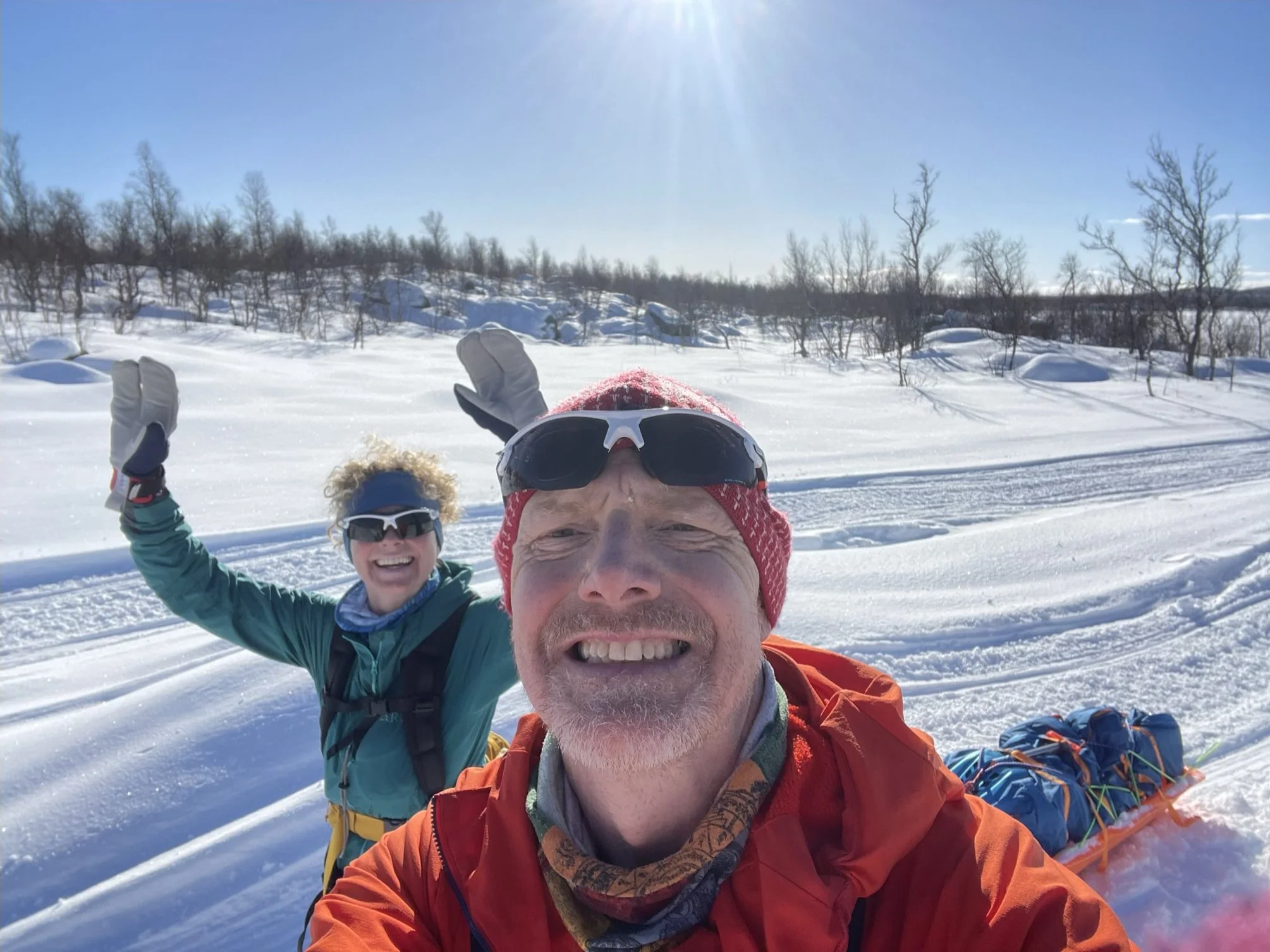 Skiing the Kungsleden - Days 14 to 19 - Crossing the Arctic Circle 