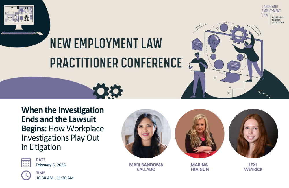 Lexi Weyrick Appears as a Speaker for CLA Labor and Employment 2026 New Employment Practitioner Conference