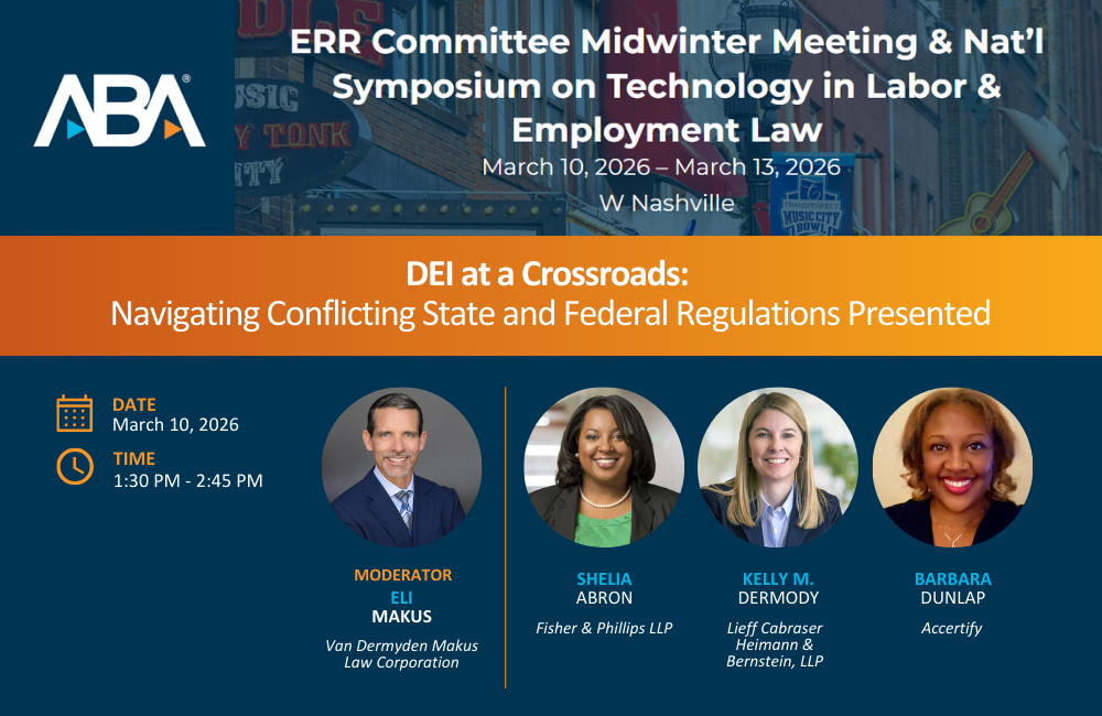 Eli Makus to Address Evolving DEI Landscape at ABA ERR Midwinter Symposium