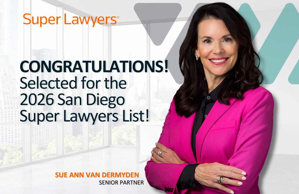 Sue Ann Van Dermyden Selected to the 2026 San Diego Super Lawyers