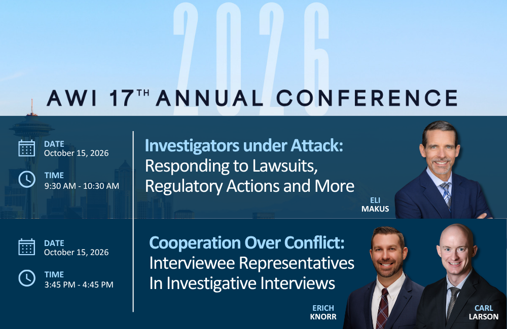 VM Attorneys Presenting at the 2026 AWI Annual Conference – Oct. 14-16
