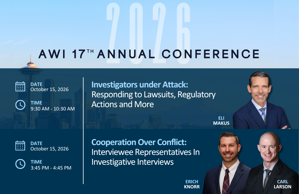 VM Attorneys Presenting at the 2026 AWI Annual Conference – Oct. 14-16