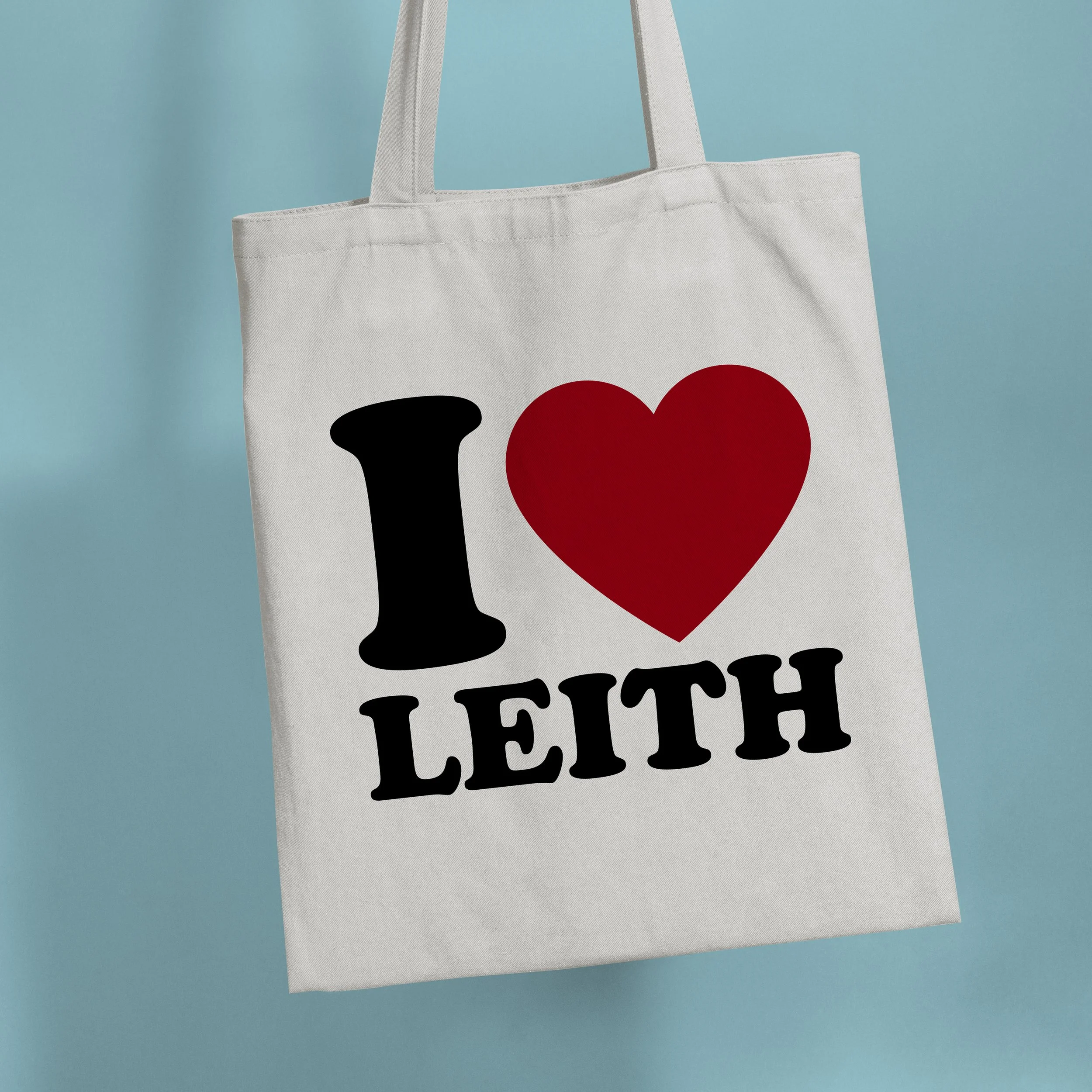 I Love Leith Tote Bag – Organic Cotton Reusable Shopping Bag