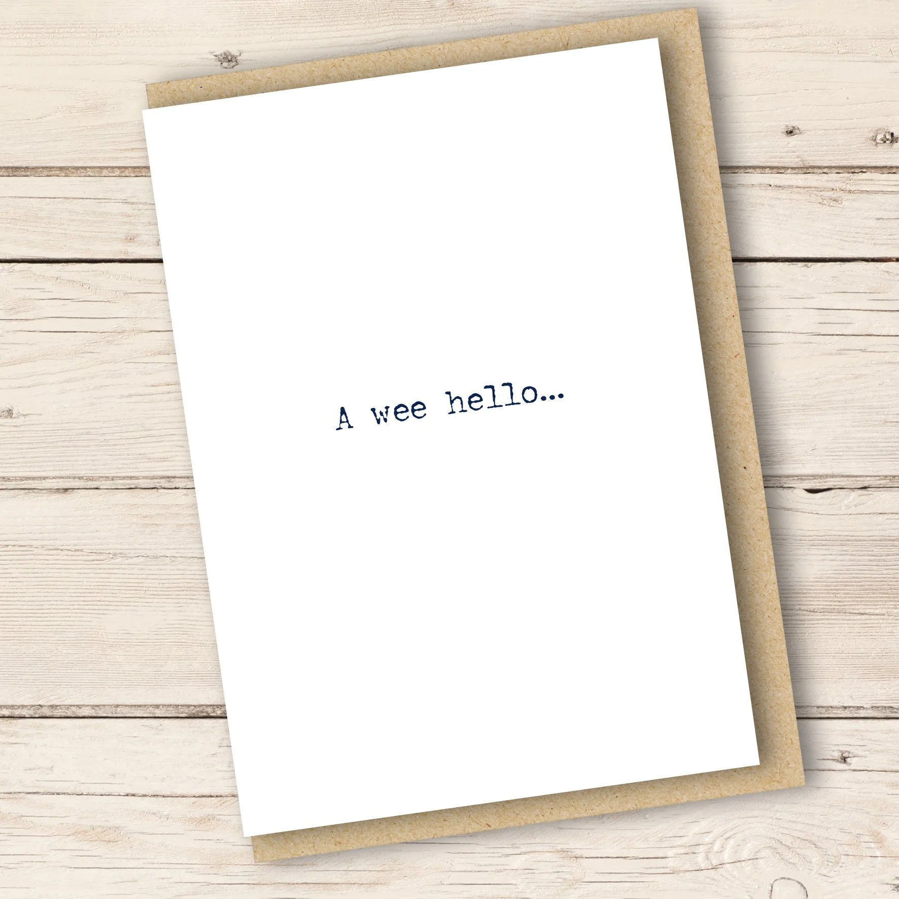 A wee hello - funny Scottish greeting card