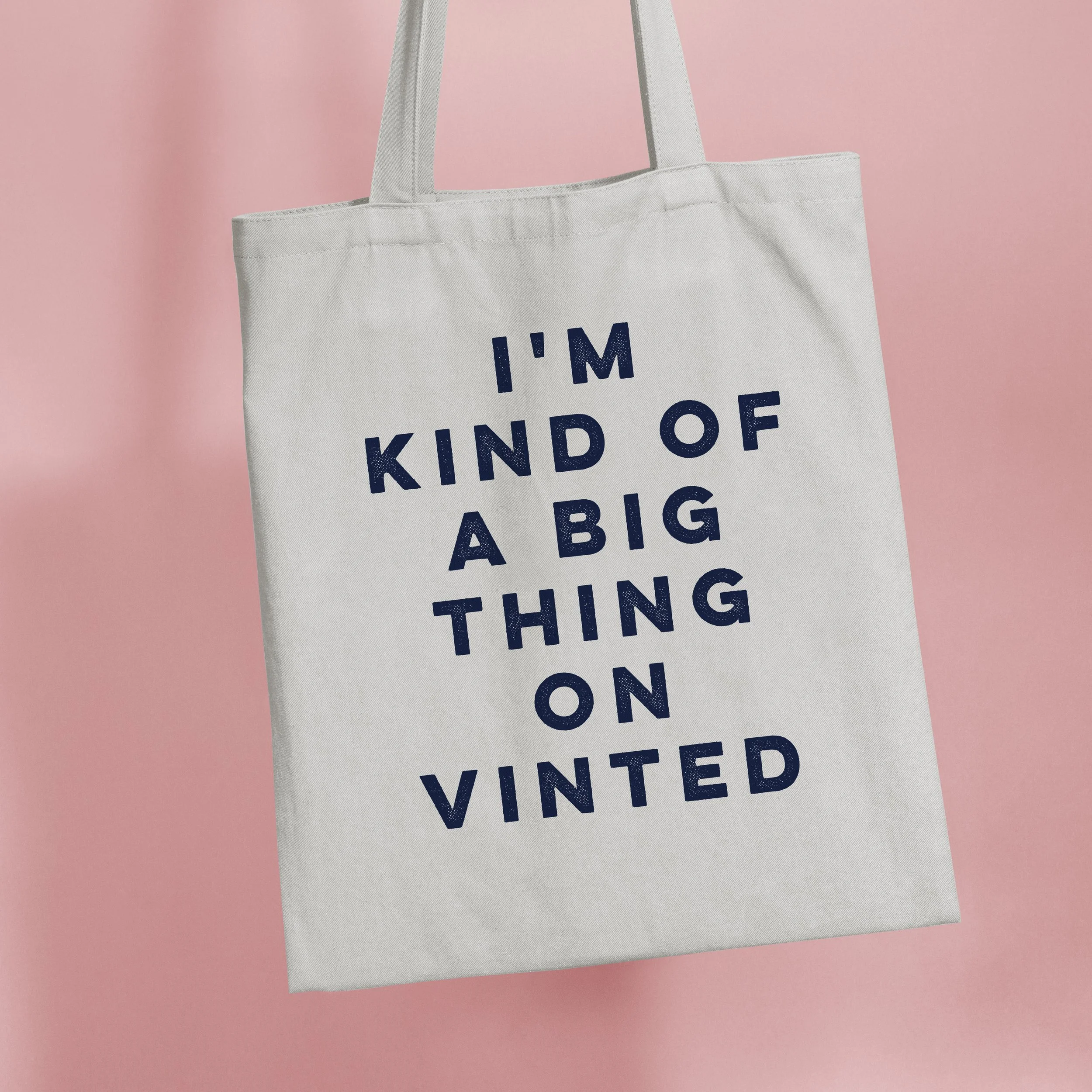 I'm kind of a big thing on Vinted - cotton reusable canvas tote bag