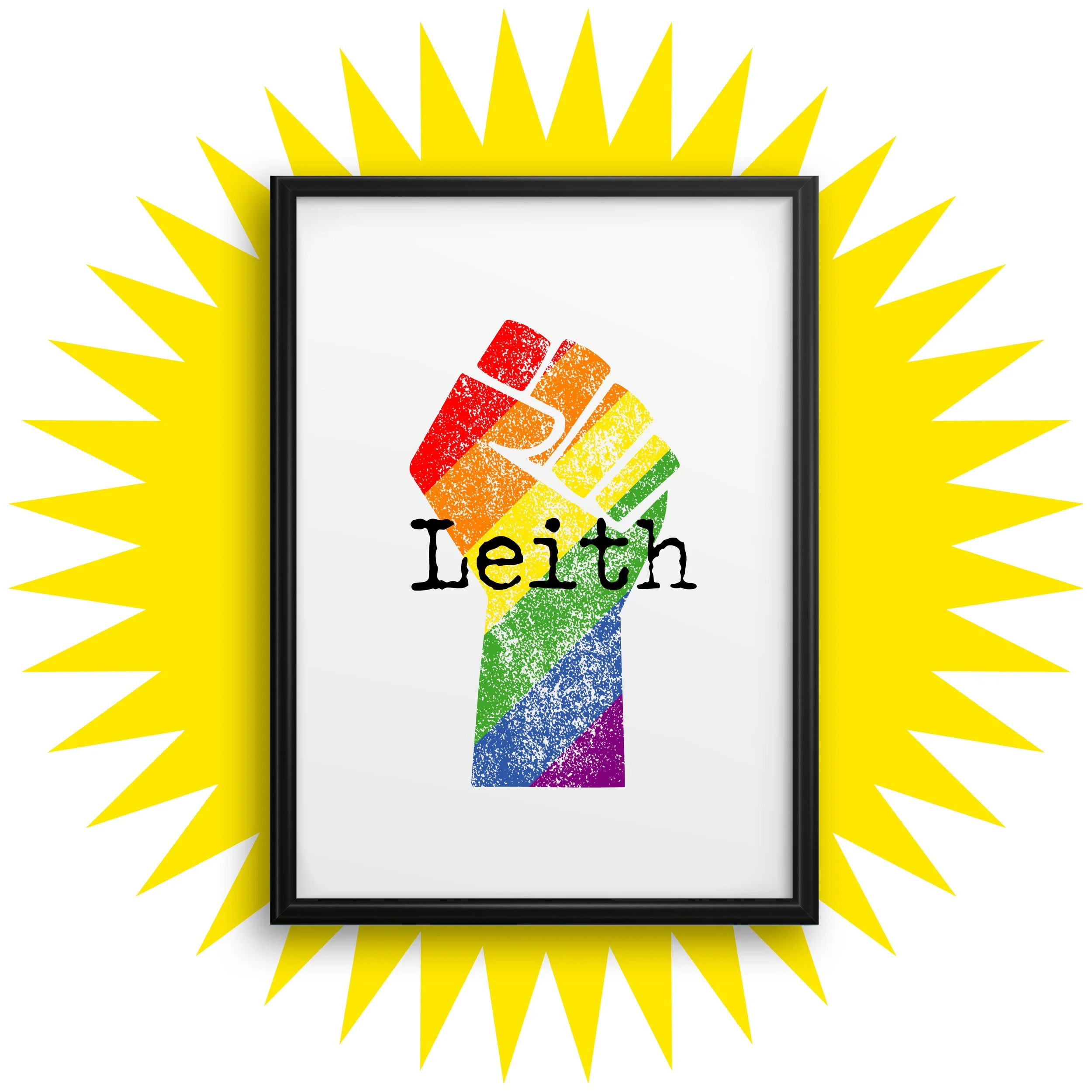 Leith Rainbow - A5, A4, A3 Leith Edinburgh illustration prints, Scotland, travel, Scottish wall art.