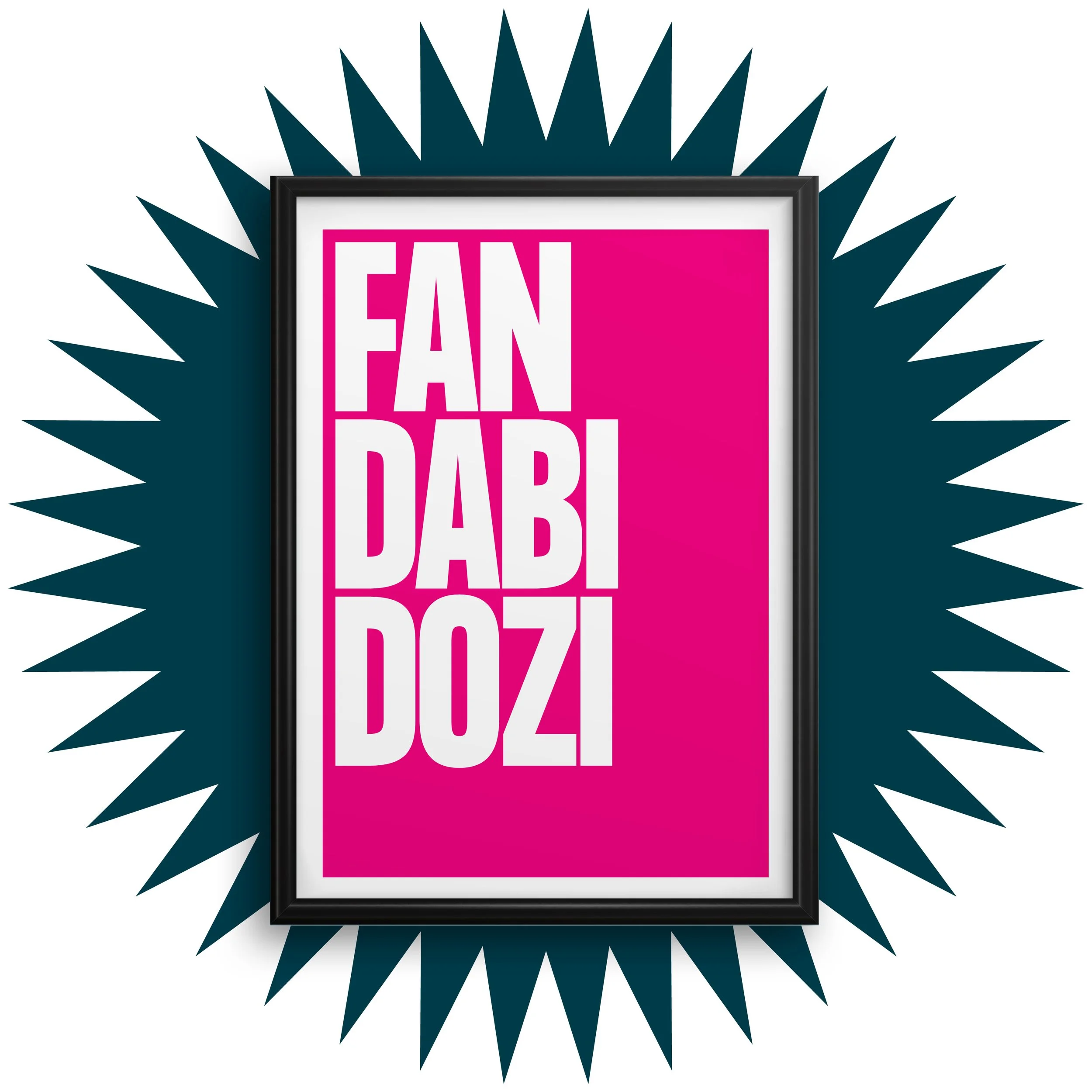Fandabidozi hot pink wall art print - A4 A5 prints and posters