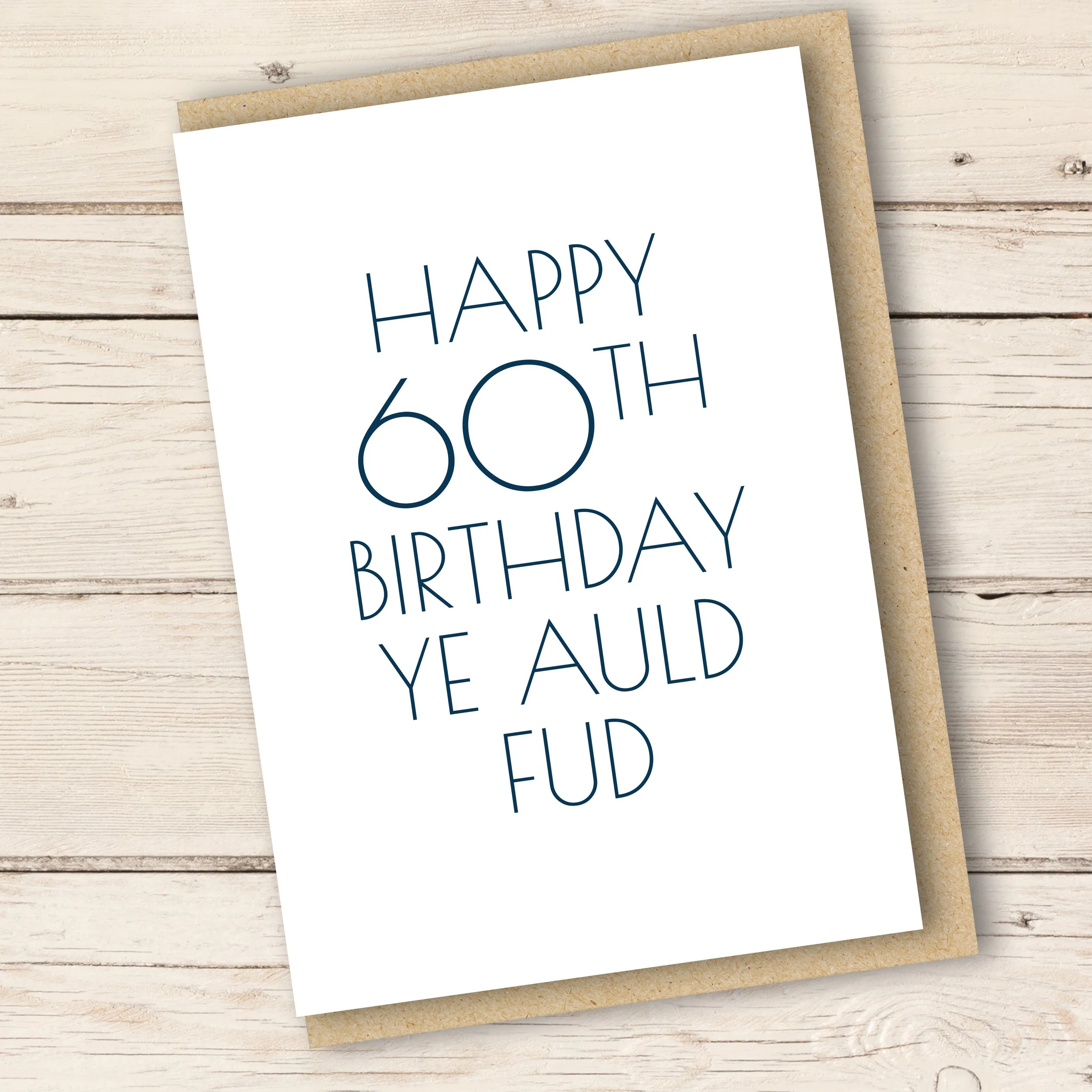 Happy (age) birthday ye auld fud - custom age Scottish birthday card