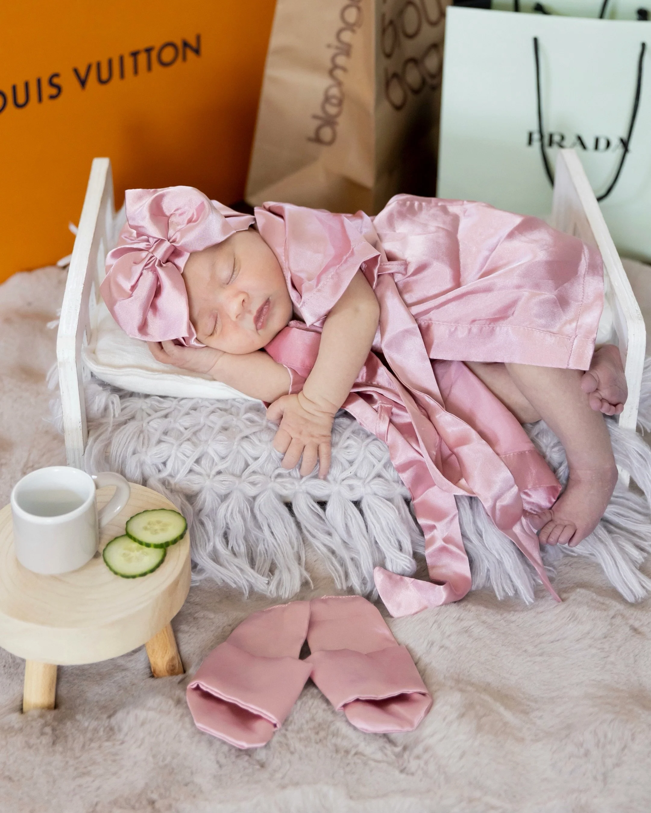From the womb to the dressing room, Emma is busy living the good life. How sweet it is!