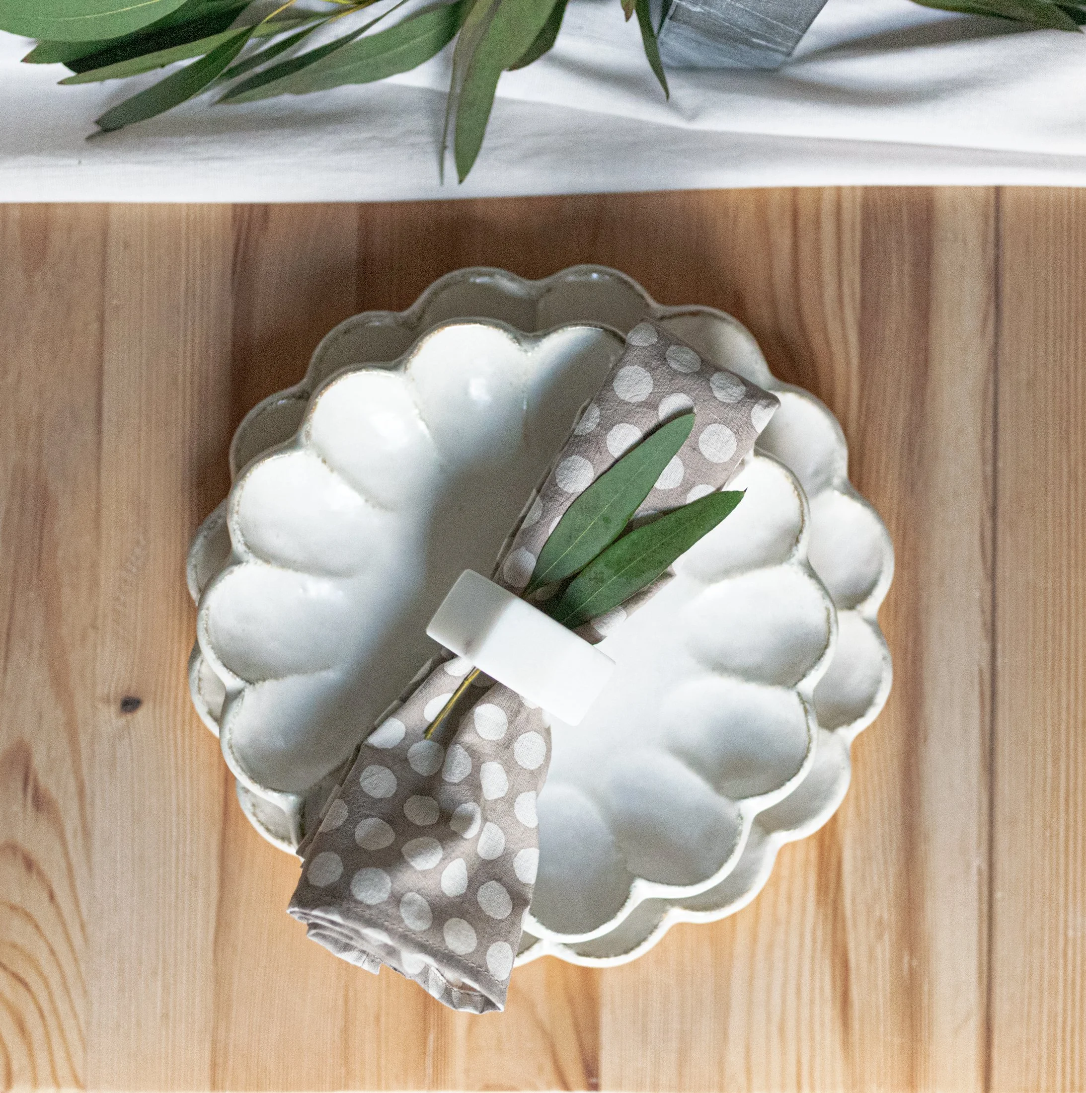 MARBLE NAPKIN RINGS PAIR — House of Kaarigari