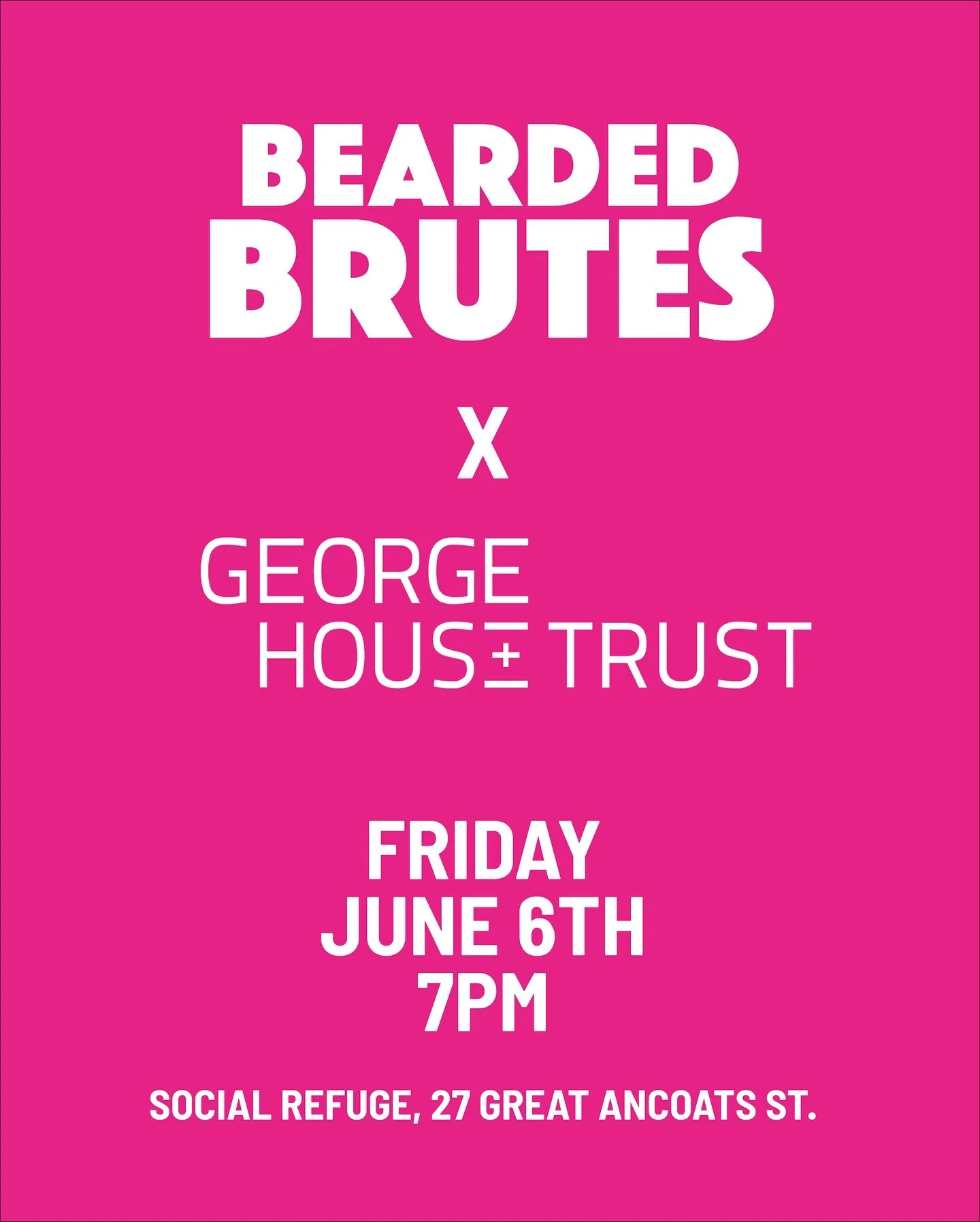 JUST OFER 3 WEEKS TO GO!! Come along and support @georgehousetrust at the gorgey @socialrefugemcr @queerlituk and raise some money at the Bearded Brutes Art Auction on Friday 6th June!! 🪩💅🏽🌈🧔🏽

💖TICKETS LINK IN BIO!!💖

You can own one of thes