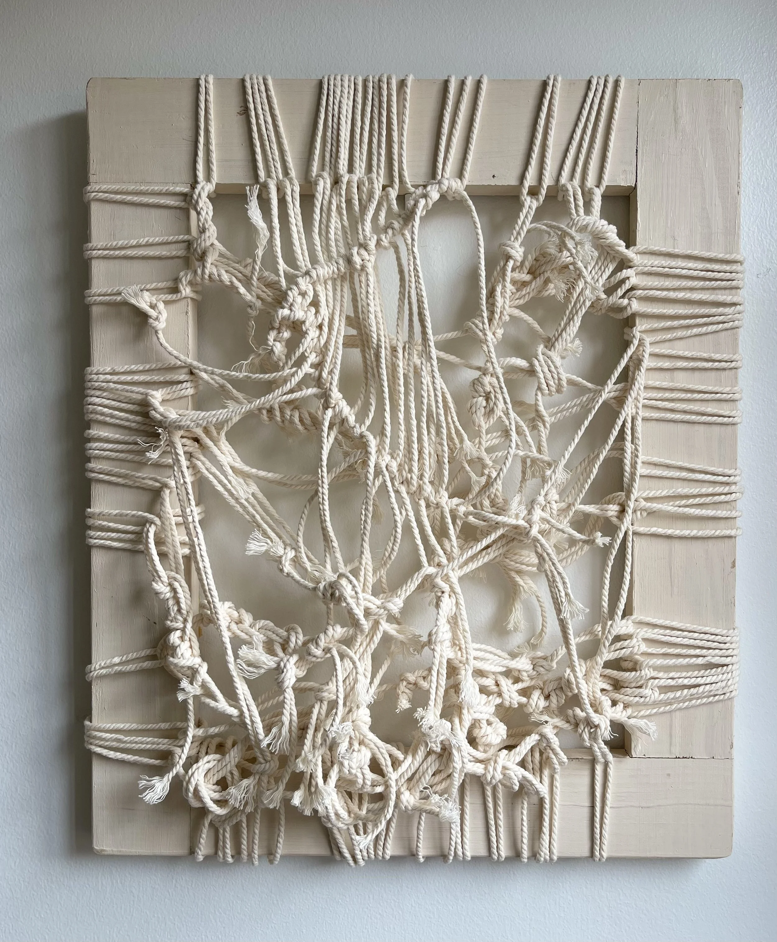 'Holding In", mixed media, 15" x 17"
