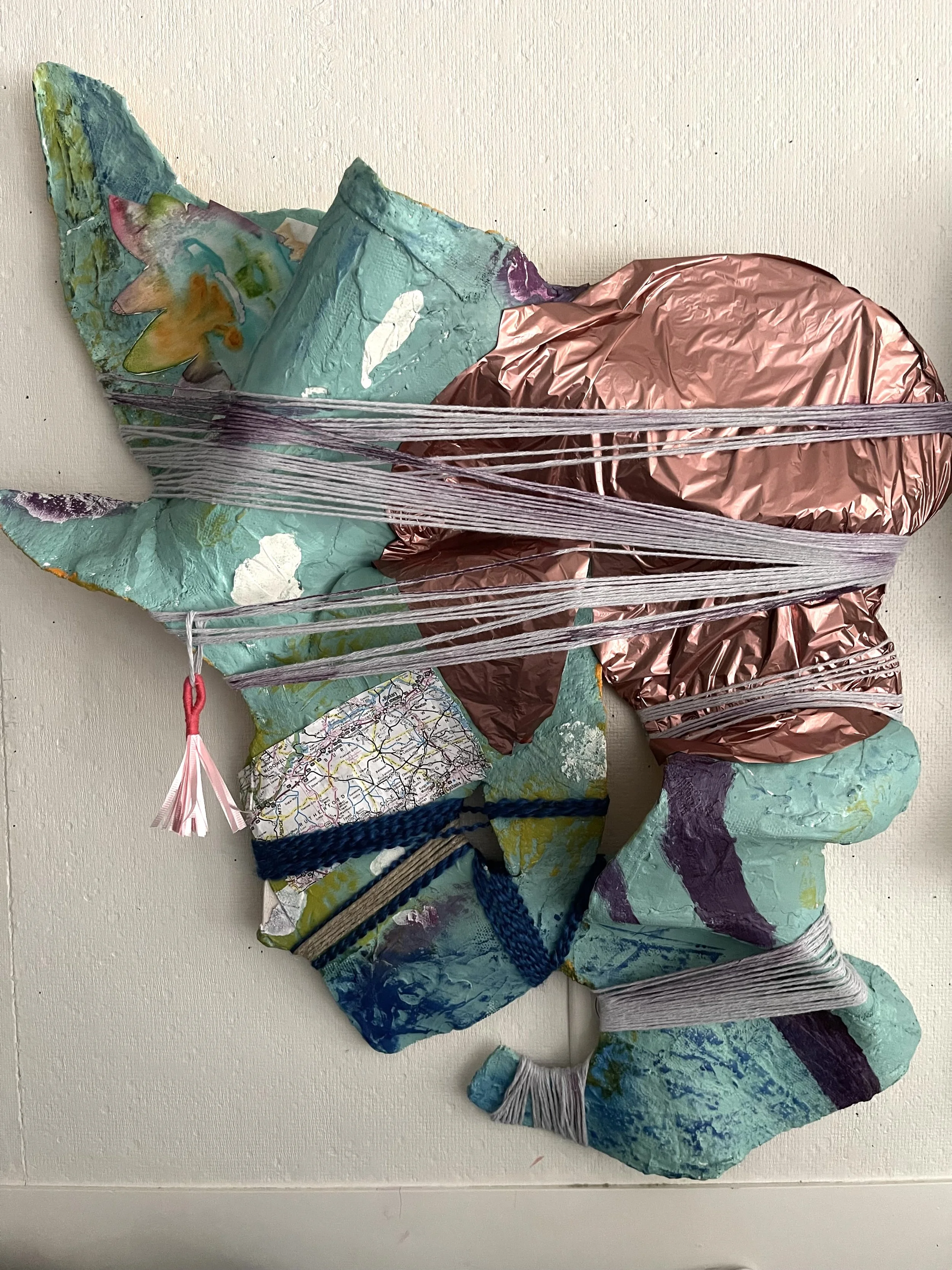 "Through My Fingers"
mixed media