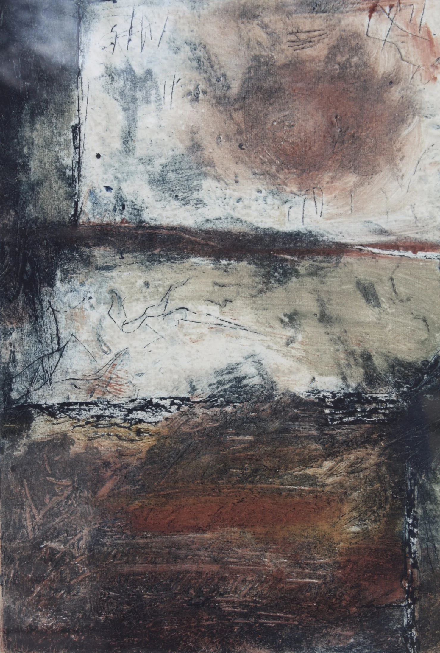 "Tarangire", collograph