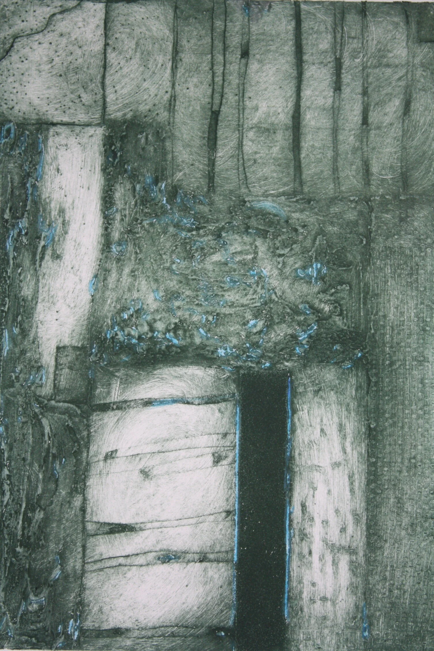 "Re-view", collograph