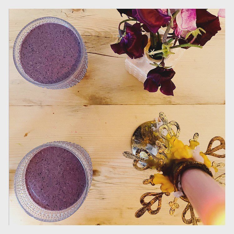 Blackberry Smoothie 💜 More detailed recipes in our Nourishment section of Wild Cove Collective for all our members&hellip; blackberries are lush right now and create a sweet and rich smoothie drink. One thing we love to do for each other is make mor