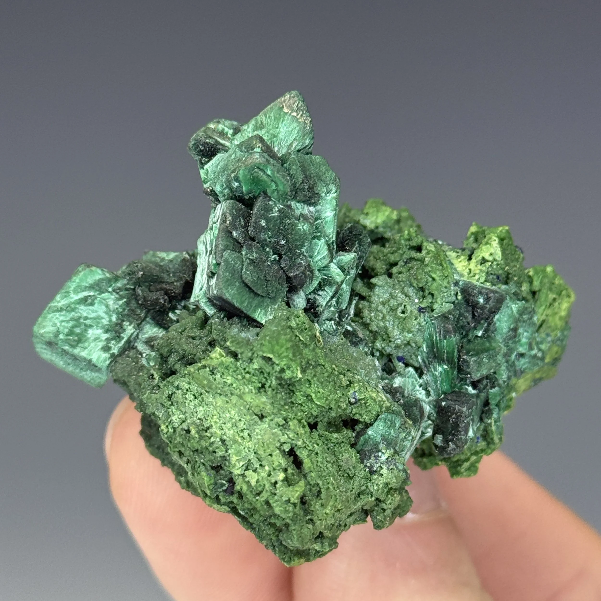 Malachite, Pseudomorph Azurite, Bayldonite, Tsumeb Mine, Tsumeb, Oshikoto Region, Namibia