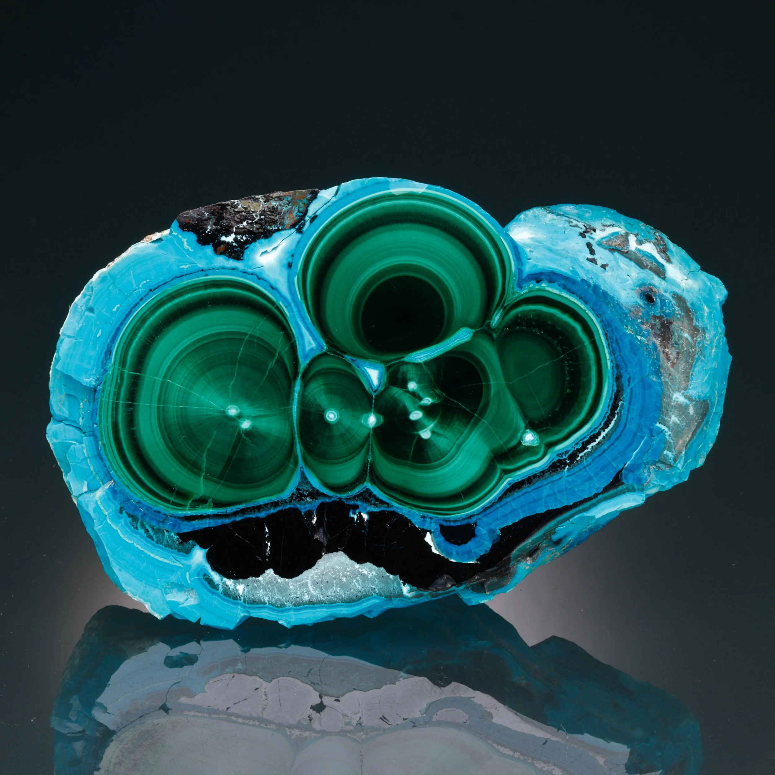 Malachite, Chrysocolla, Star of the Congo mine, Lubumbashi, Southern area, Shaba, Congo