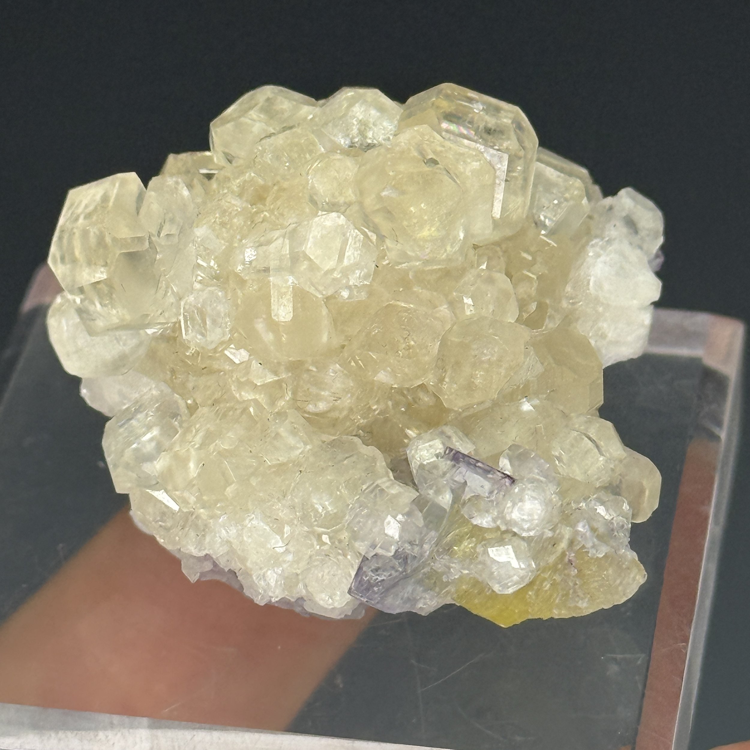 Calcite, With Fluorite, Bethel Level, Annabel Lee Mine, Harris Creek, Hardin County, Illinois, USA