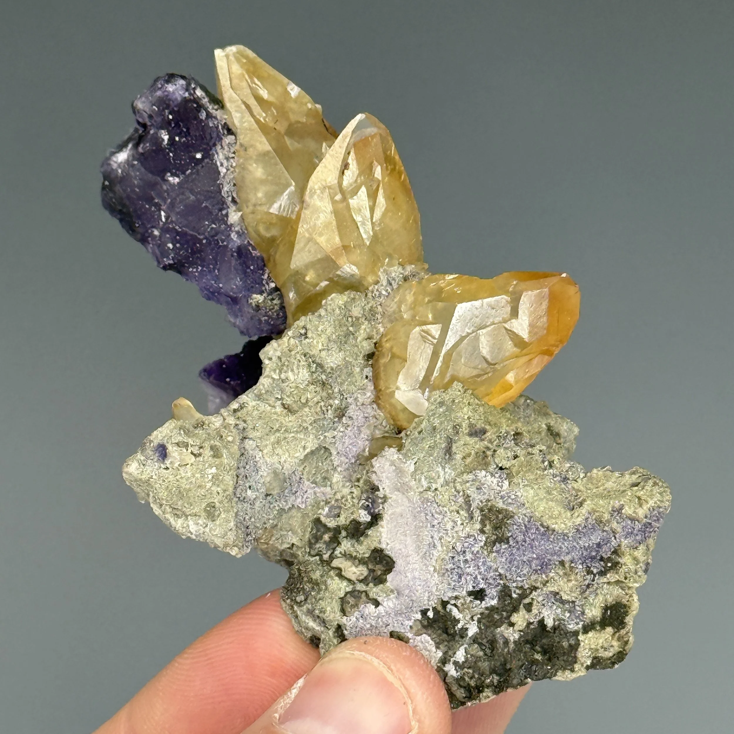 Calcite, Fluorite, Denton Mine, Harris Creek, Hardin County, Illinois, USA