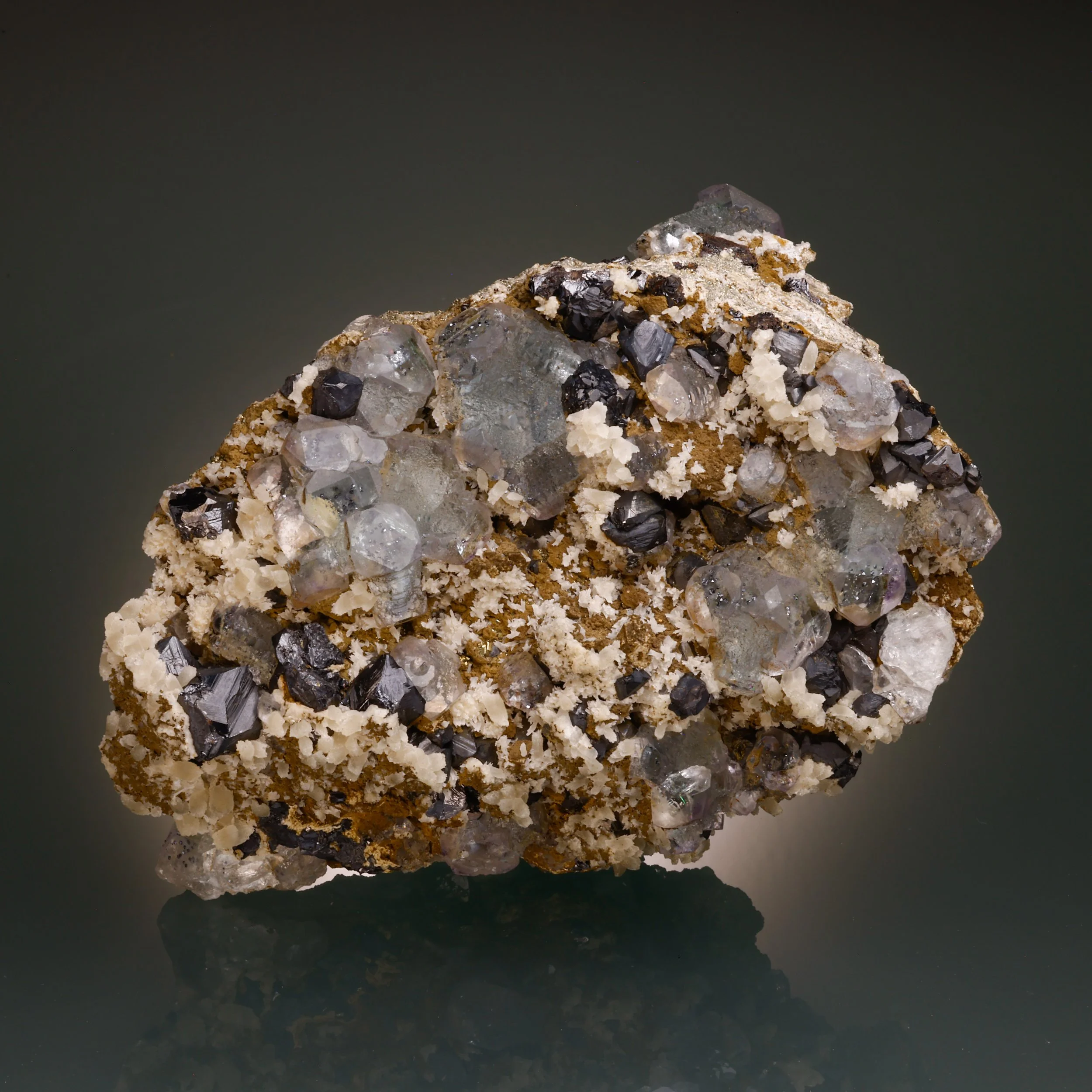 Fluorite, Sphalerite, Calcite, Naica Mine, Saucillo Municipality, Chihuahua, Mexico