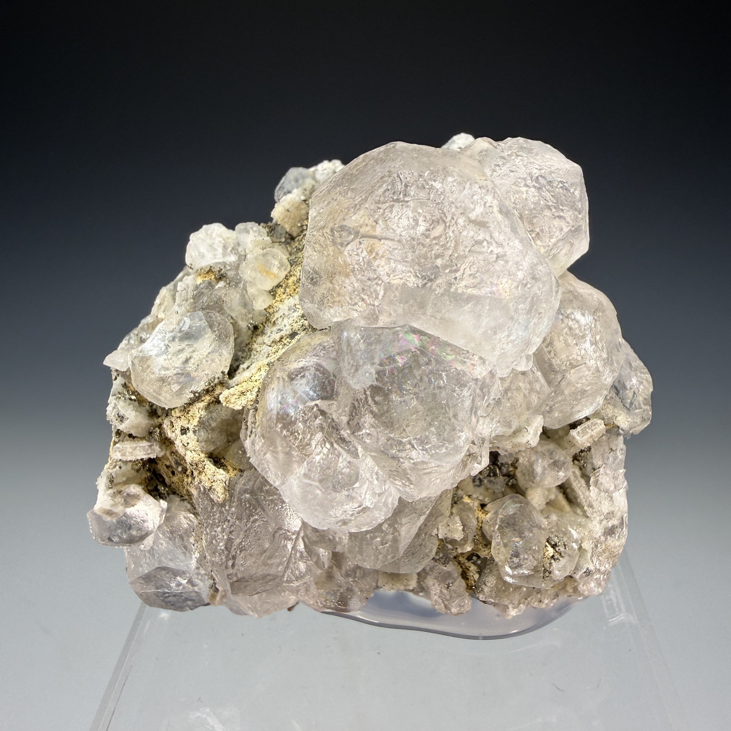 Fluorite, Pyrite, Nikolaevskiy Mine, Dalnegorsk, Primorsky Krai, Russia