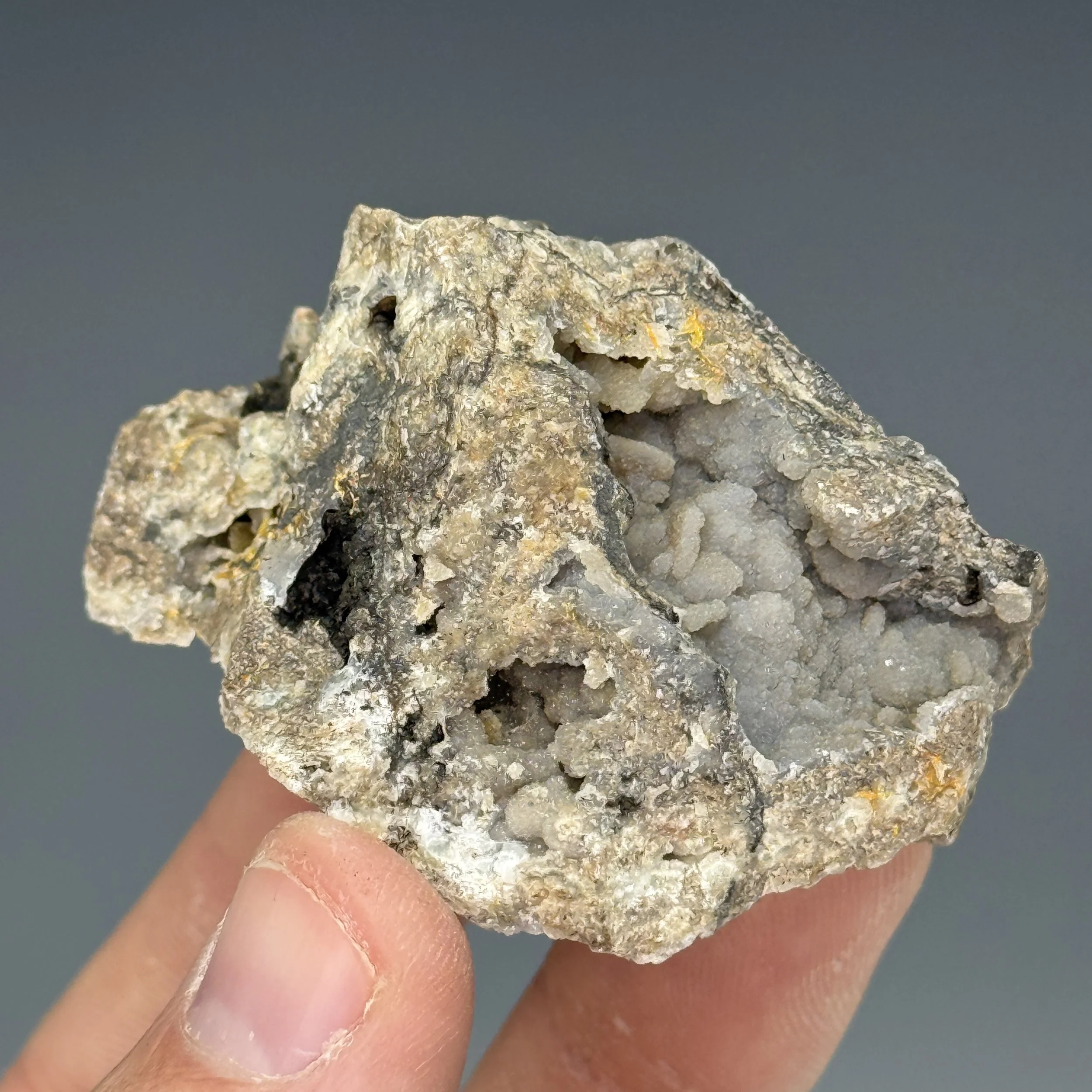 Wulfenite, Chalcedony, Finch Mine, Chilito, Gila County, Arizona, USA