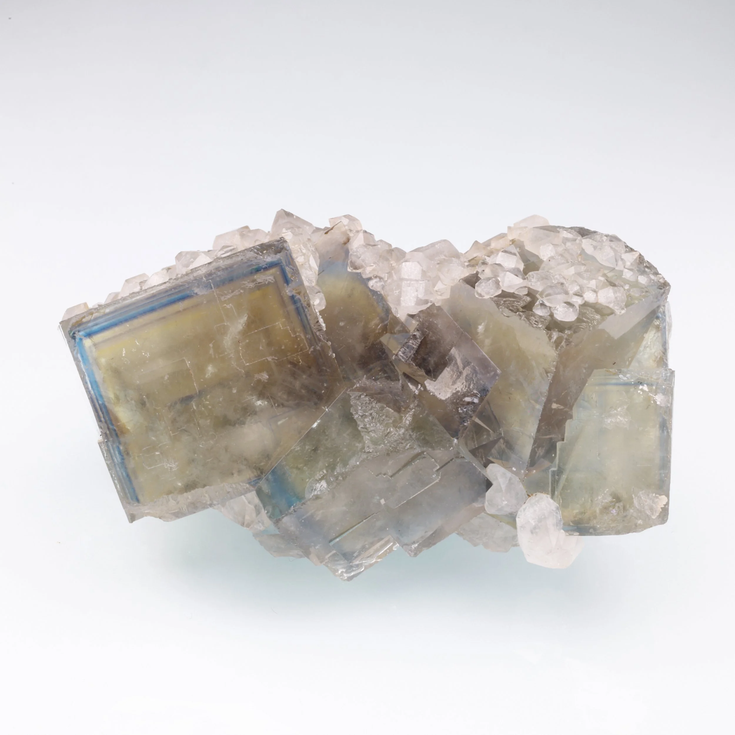 Fluorite, Quartz, Le Burg Mine, Paulinet, Albi, Tarn, Occitanie, France