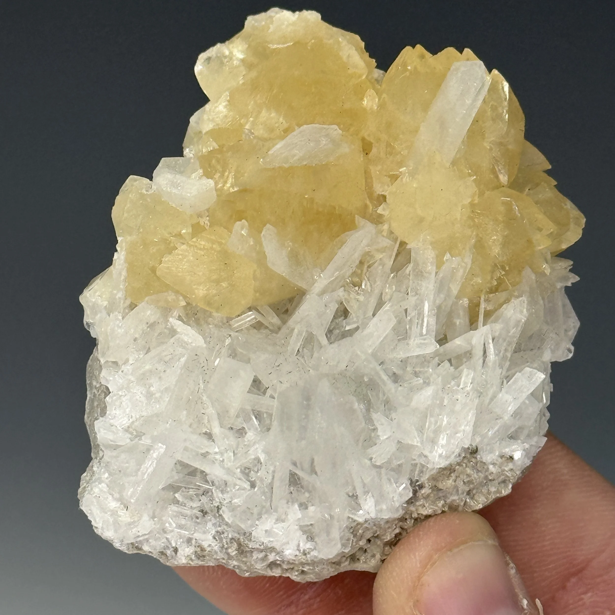 Celestite, Calcite, Stoneco White Rock Quarry, Clay Center, Ottawa Co., Ohio, USA