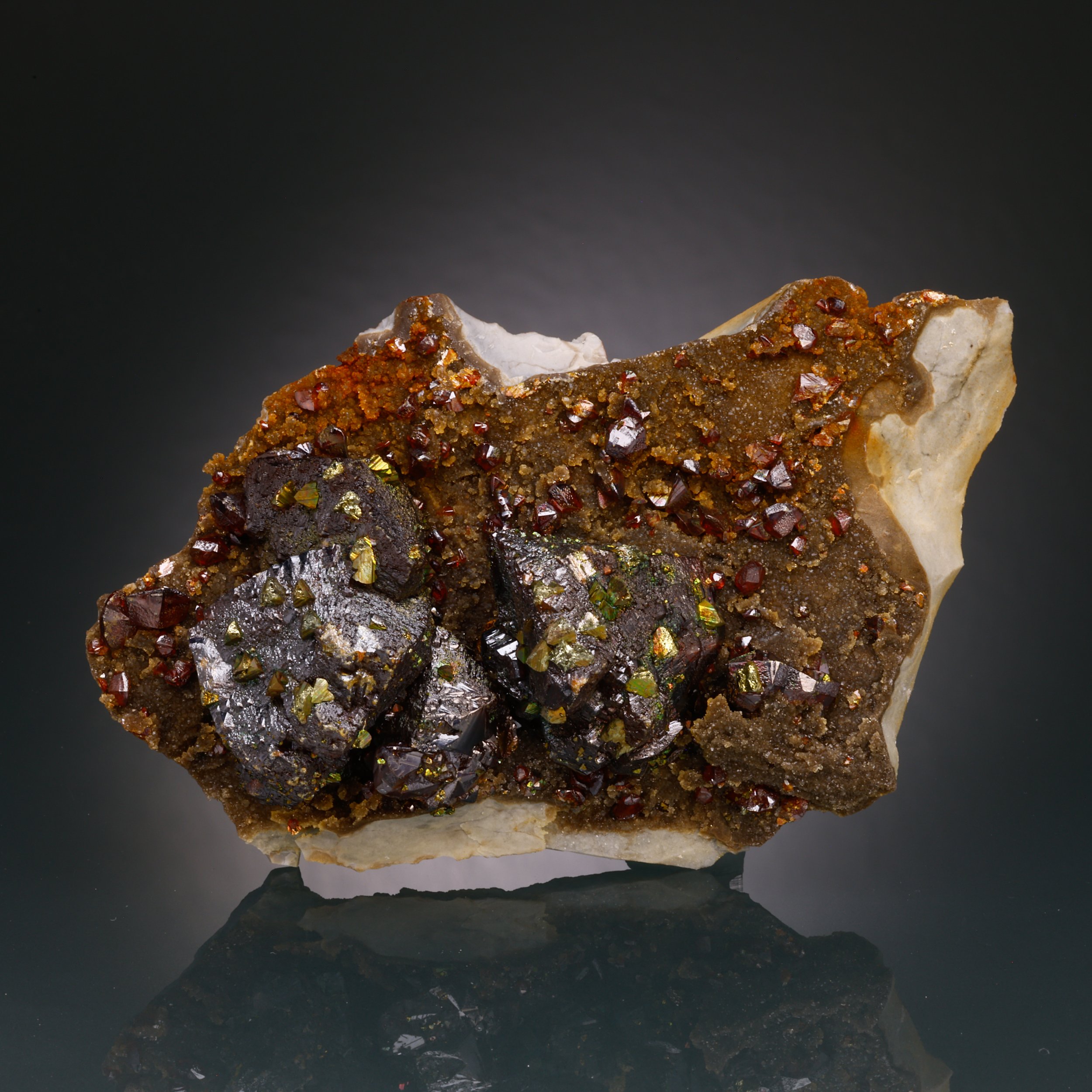 Sphalerite, Chalcopyrite, Picher Field, Ottawa County, Oklahoma, USA