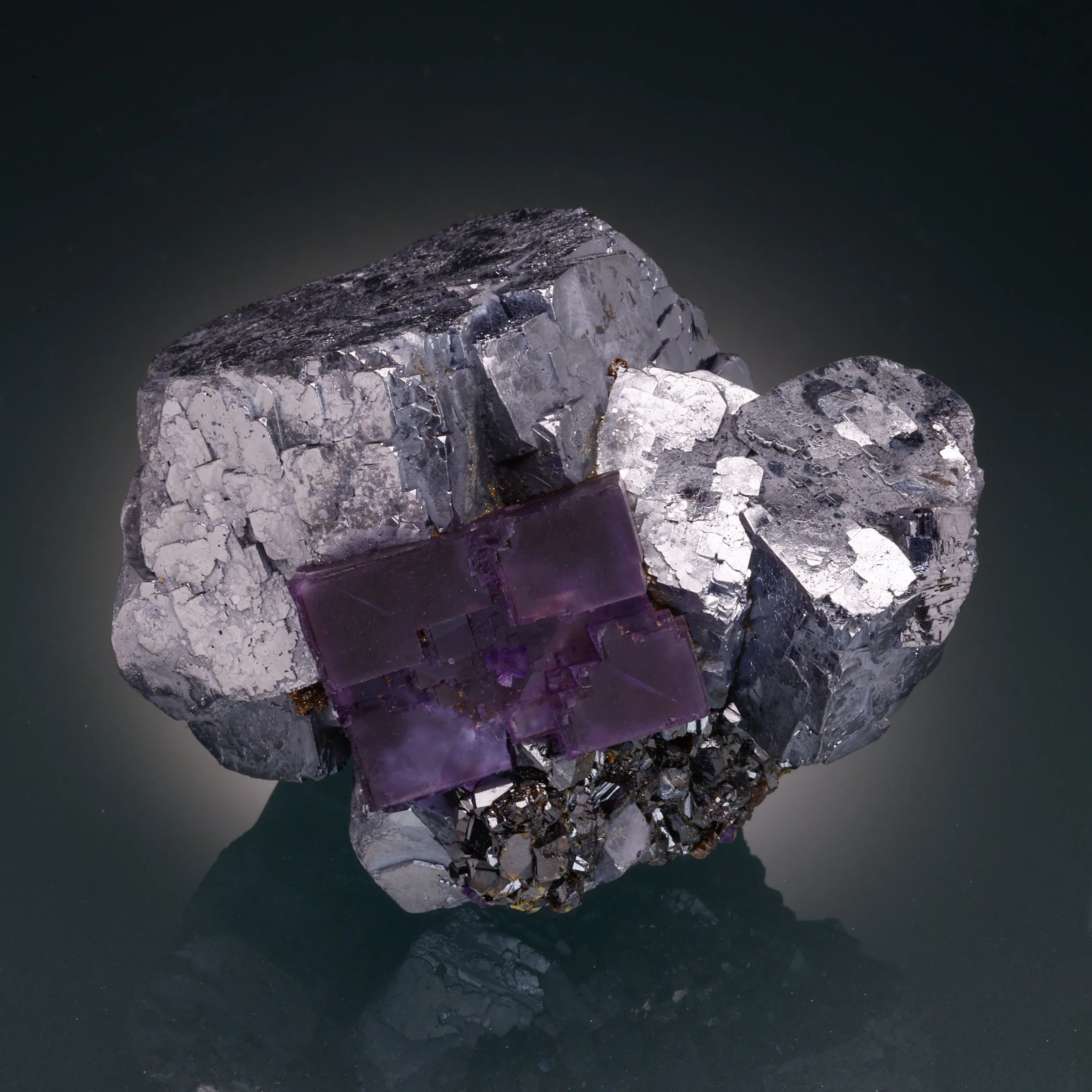 Galena, Fluorite, Sphalerite, Annabel Lee Mine, Harris Creek, Hardin County, Illinois, USA