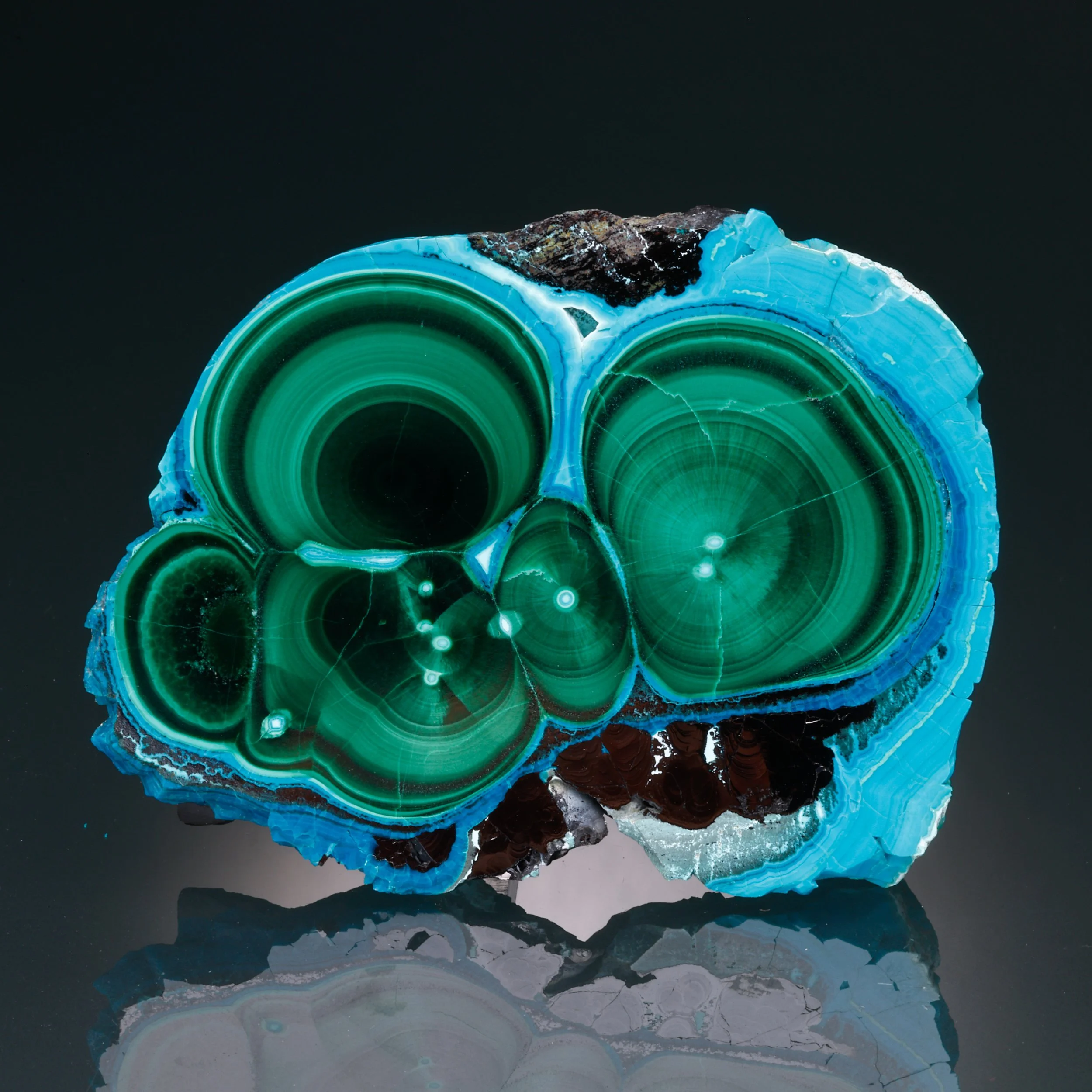 Malachite, Chrysocolla, Star of the Congo mine, Lubumbashi, Southern area, Shaba, Congo