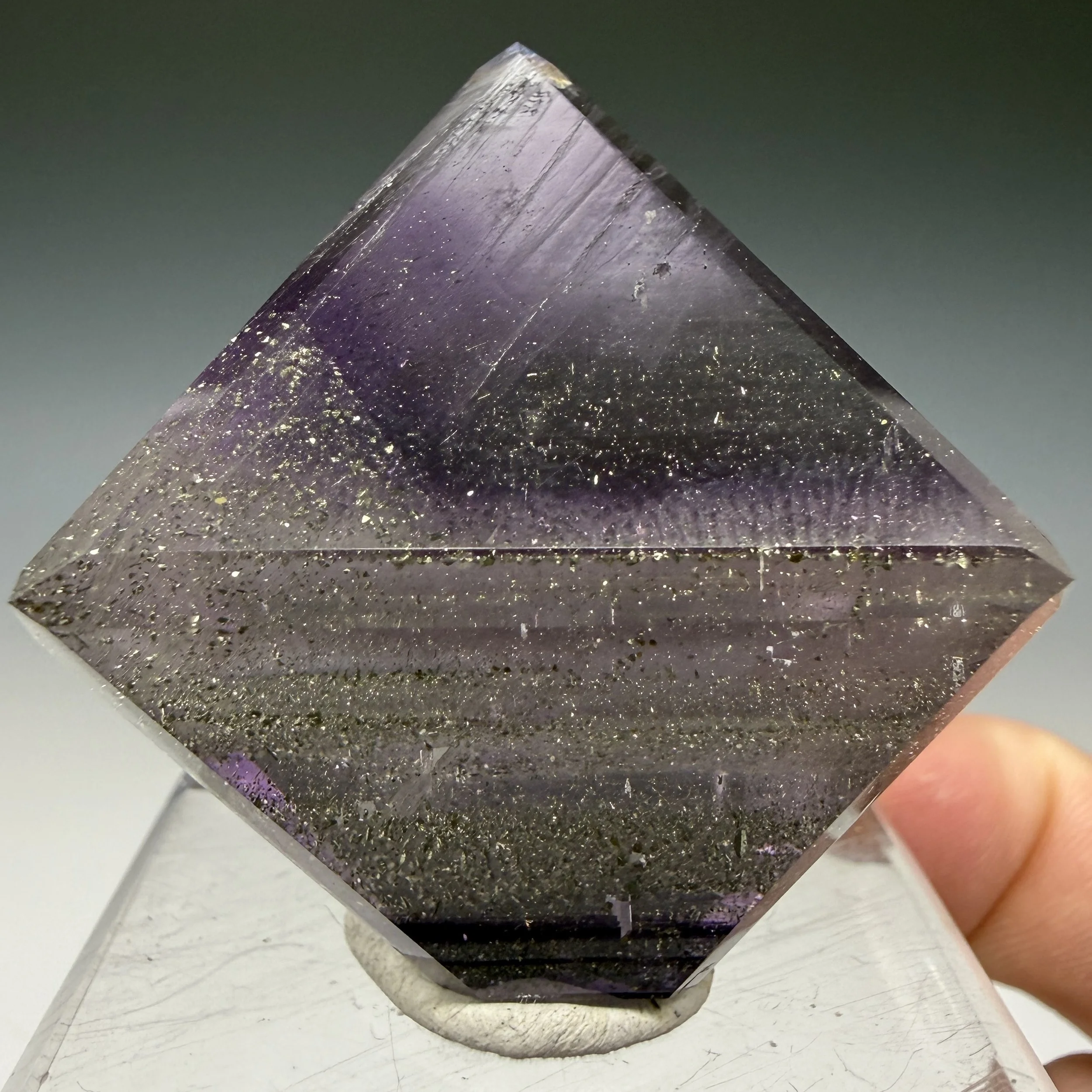 Fluorite, Chalcopyrite Inclusions, Annabel Lee Mine, Harris Creek, Hardin County, Illinois, USA