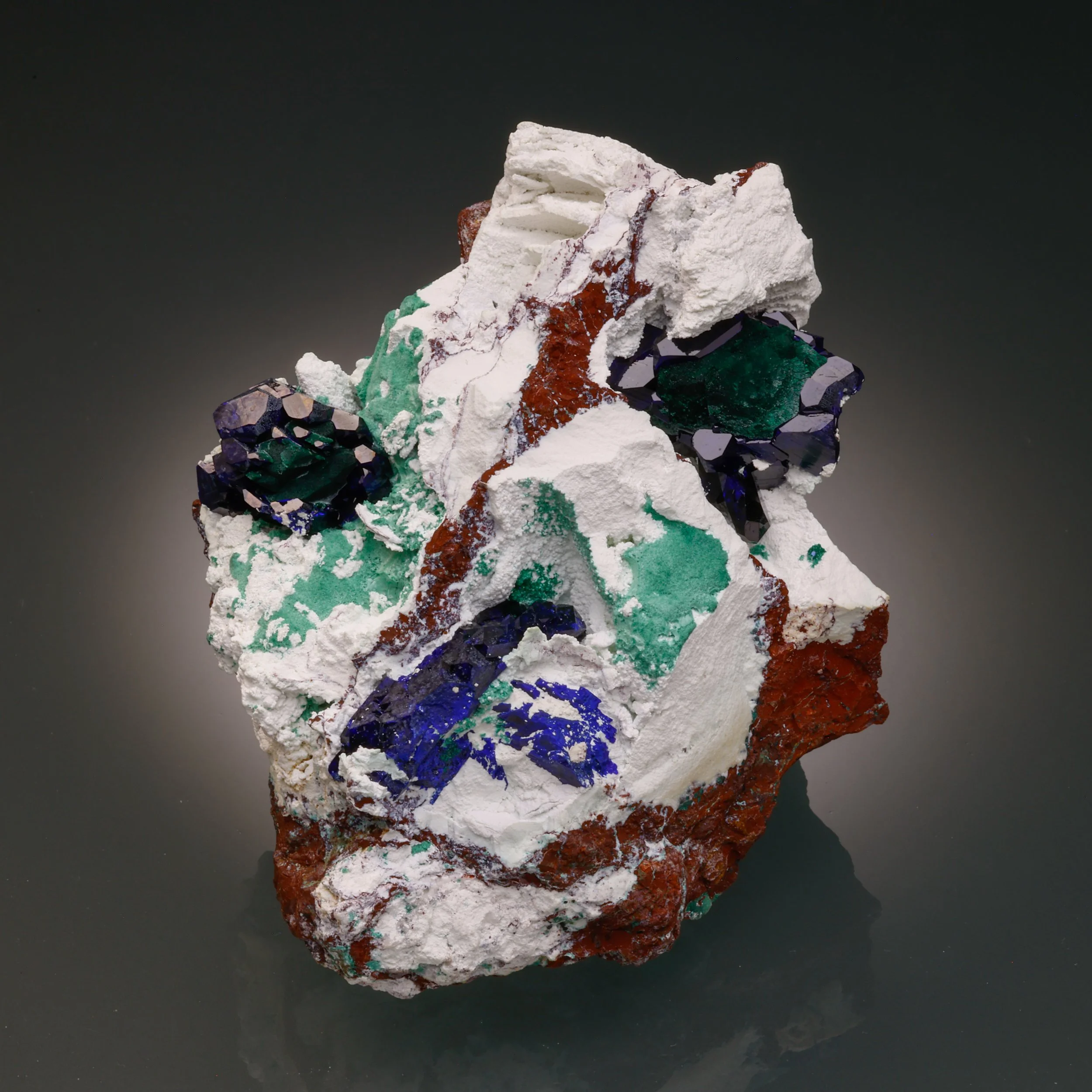 Azurite, Pseudo-Malachite, Gibbsite, Crystal Zone, Morenci Mine, 4600 Bench, Morenci, Greenlee Co., Arizona, USA