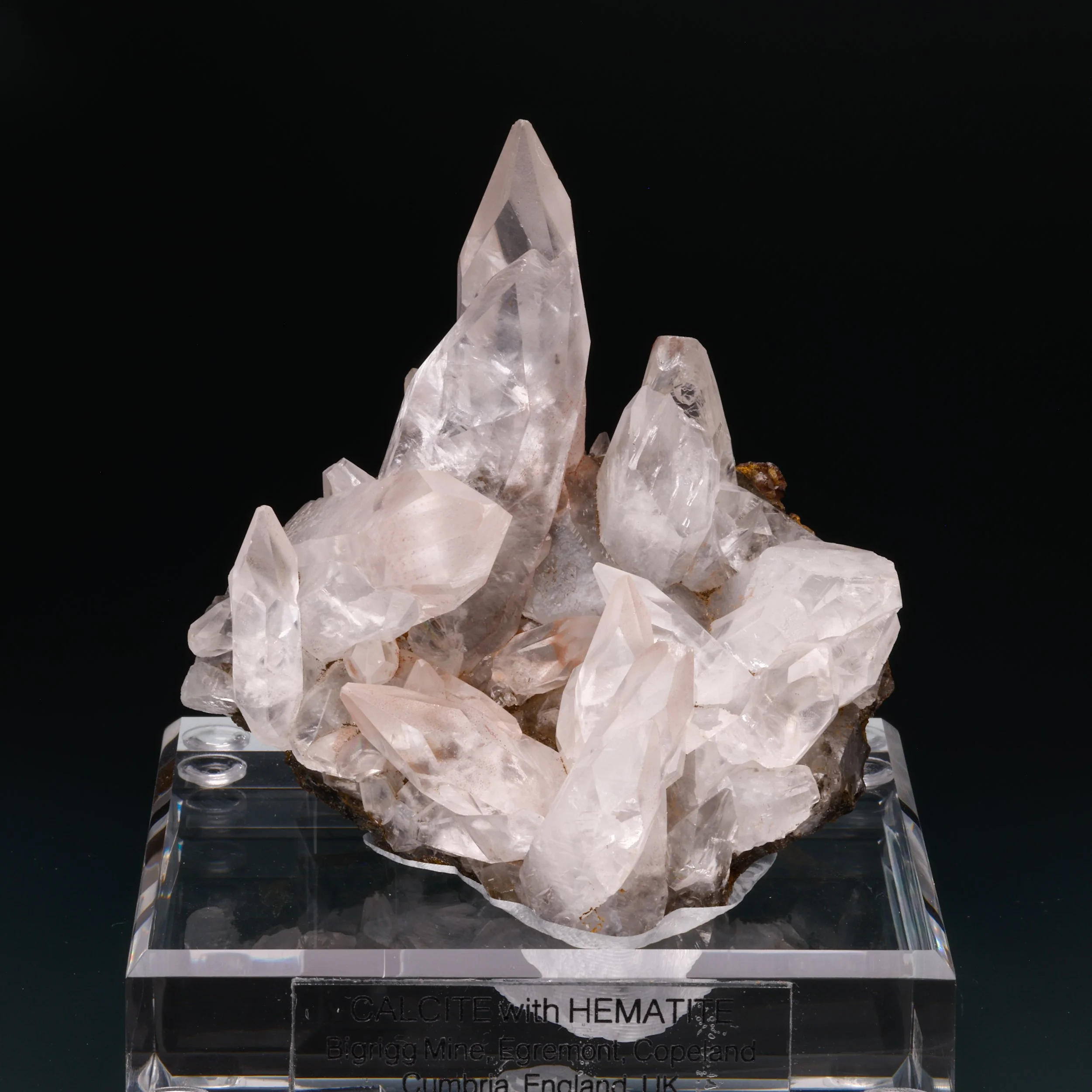Calcite, Hematite, Bigrigg Mine, Egremont, Copeland, Cumbria, England, UK