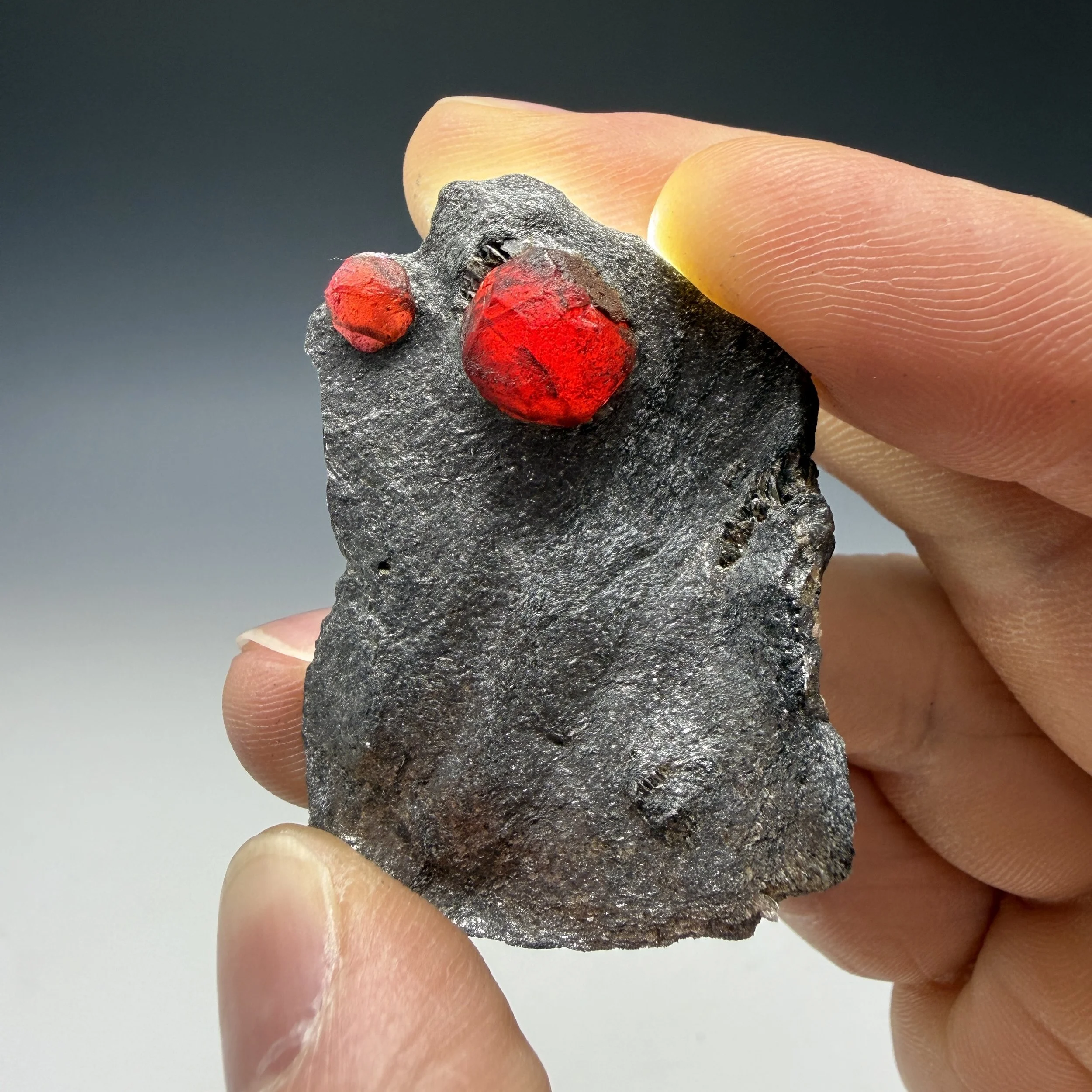 Almandine Garnet, Graphite Schist, Red Embers Mine, Erving, Franklin County, Massachusetts, USA
