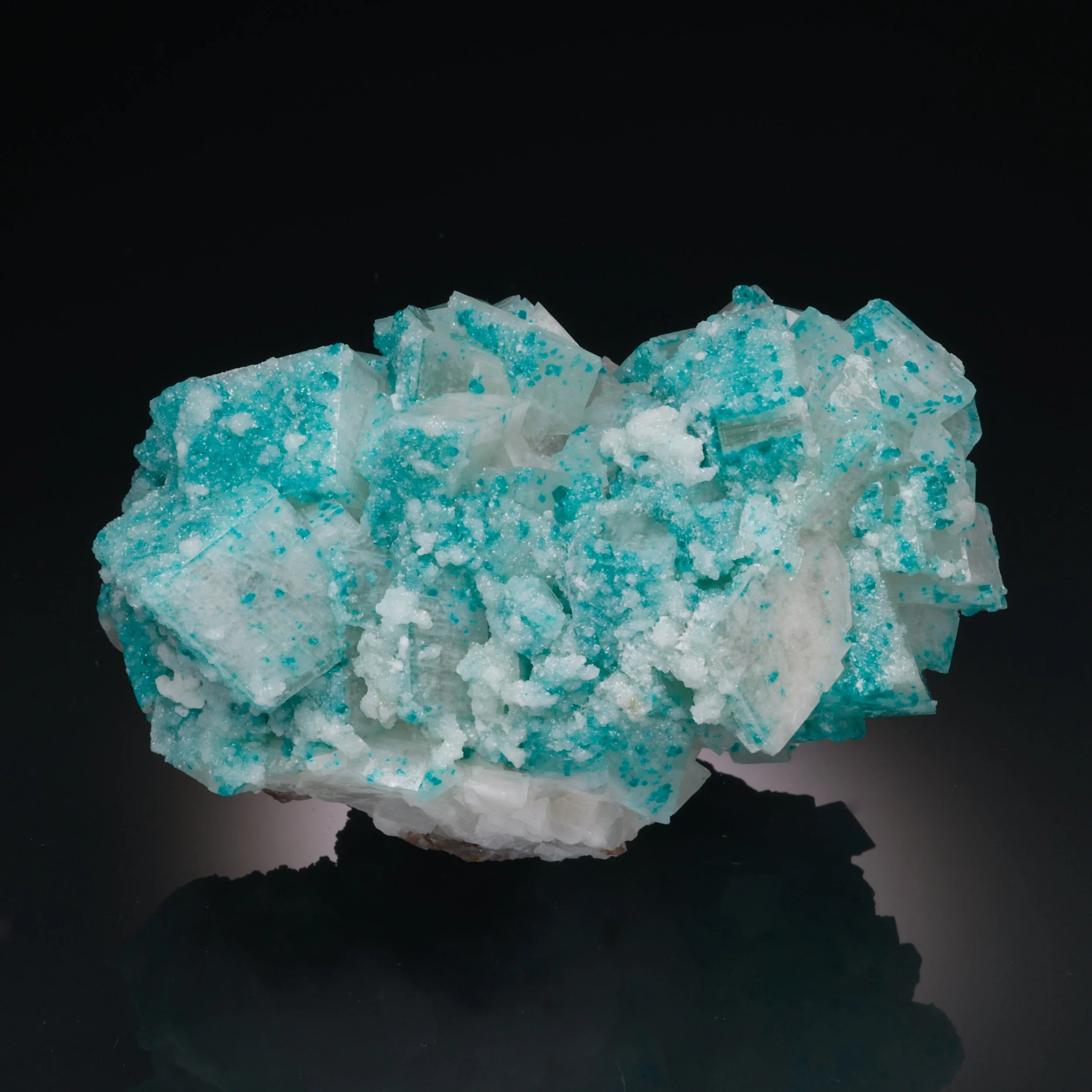 Calcite, Dioptase, Tsumeb Mine, Tsumeb, Oshikoto Region, Namibia