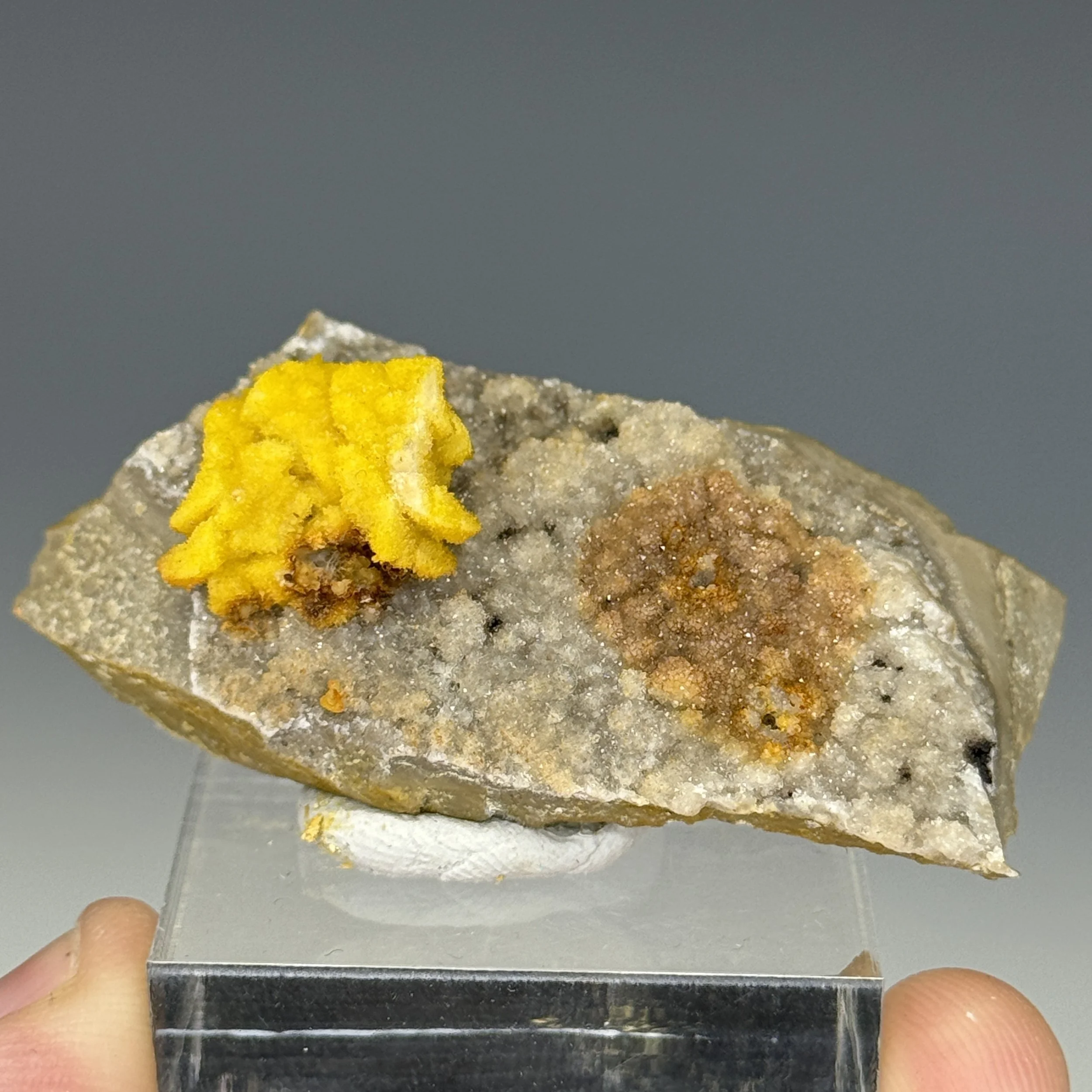 Smithsonite, Pseudomorph Dolomite, Quartz, Rush, Marion Co., Arkansas, USA