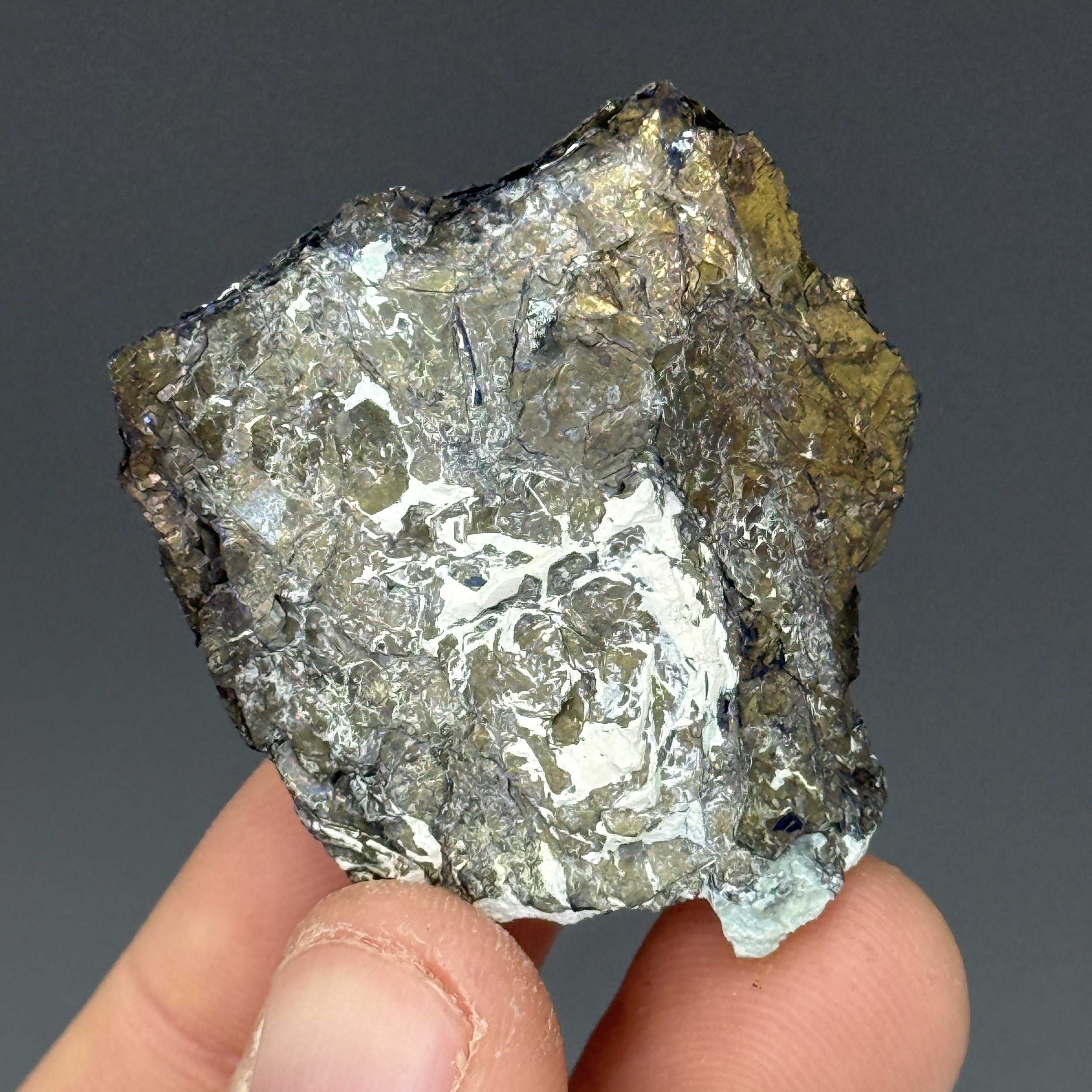 Covellite and Turquoise, Reynolds Mine, Summitville Dist., Rio Grande County, Colorado, USA