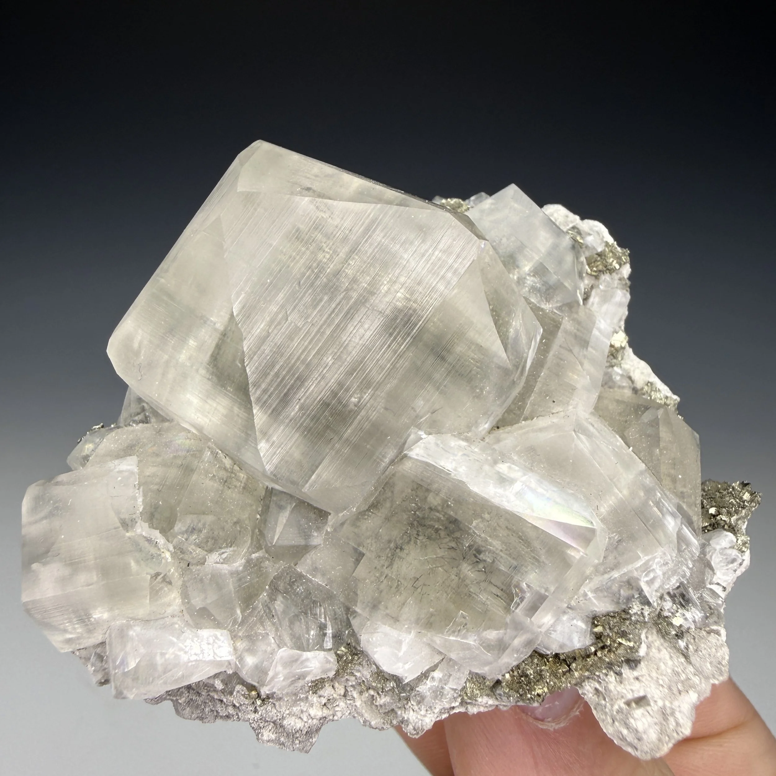 Calcite, Marcasite, Linwood Mine, Buffalo, Scott Co., Iowa, USA