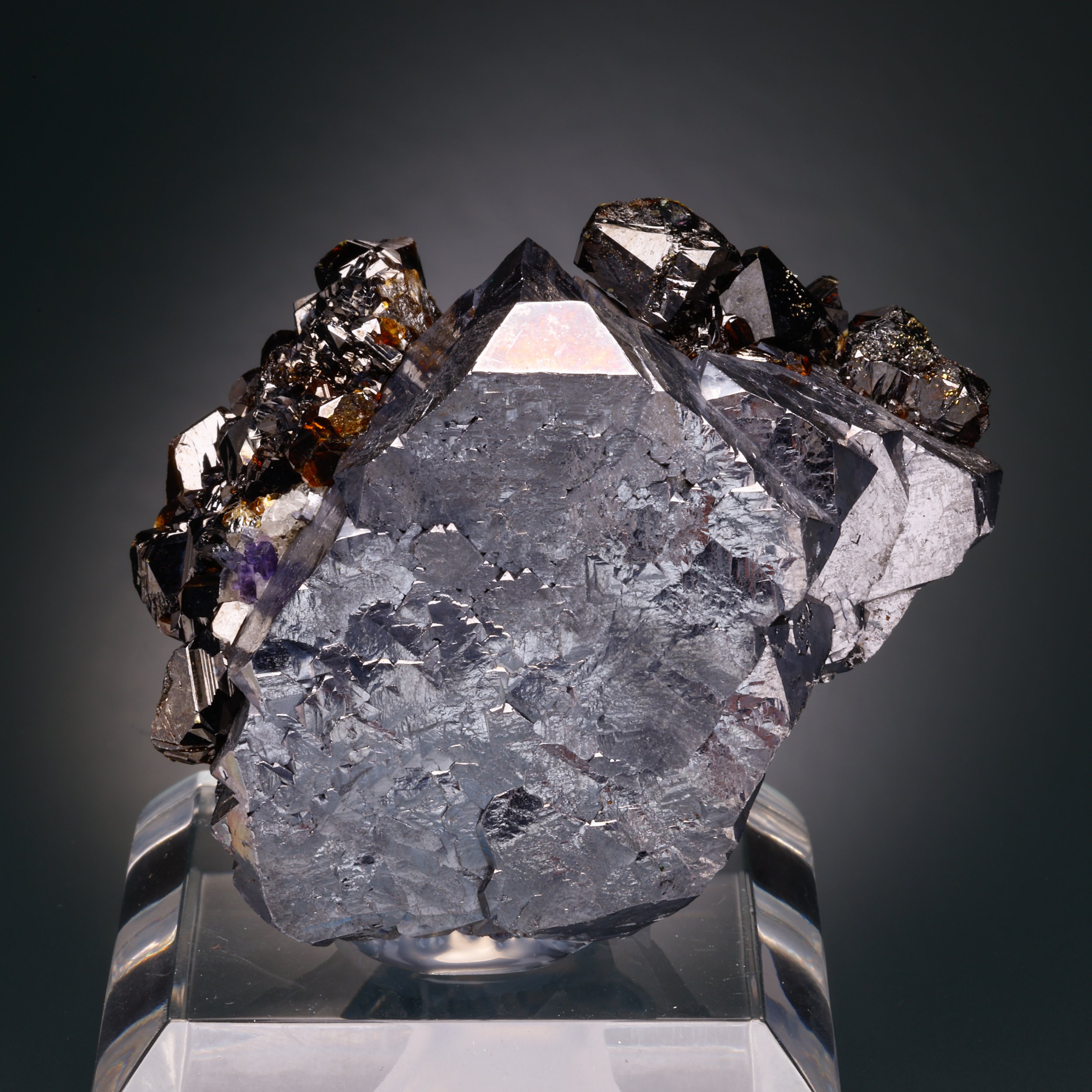 Galena, Sphalerite, Fluorite, Denton Mine, Harris Creek, Hardin County, Illinois, USA