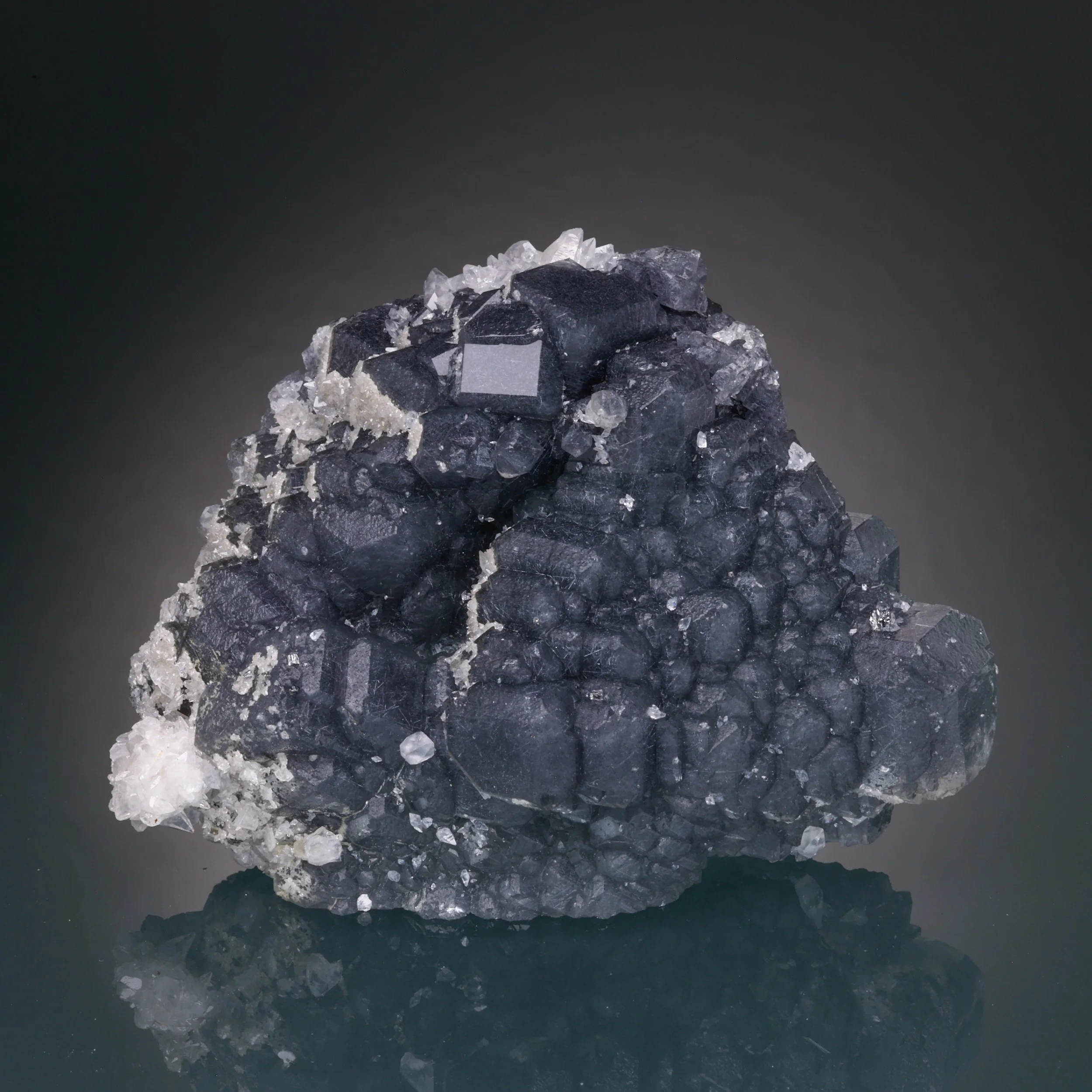 Fluorite, Jamesonite Inclusions, Calcite, San Martin Mine, Sombrerete Municipality, Zacatecas, Mexico