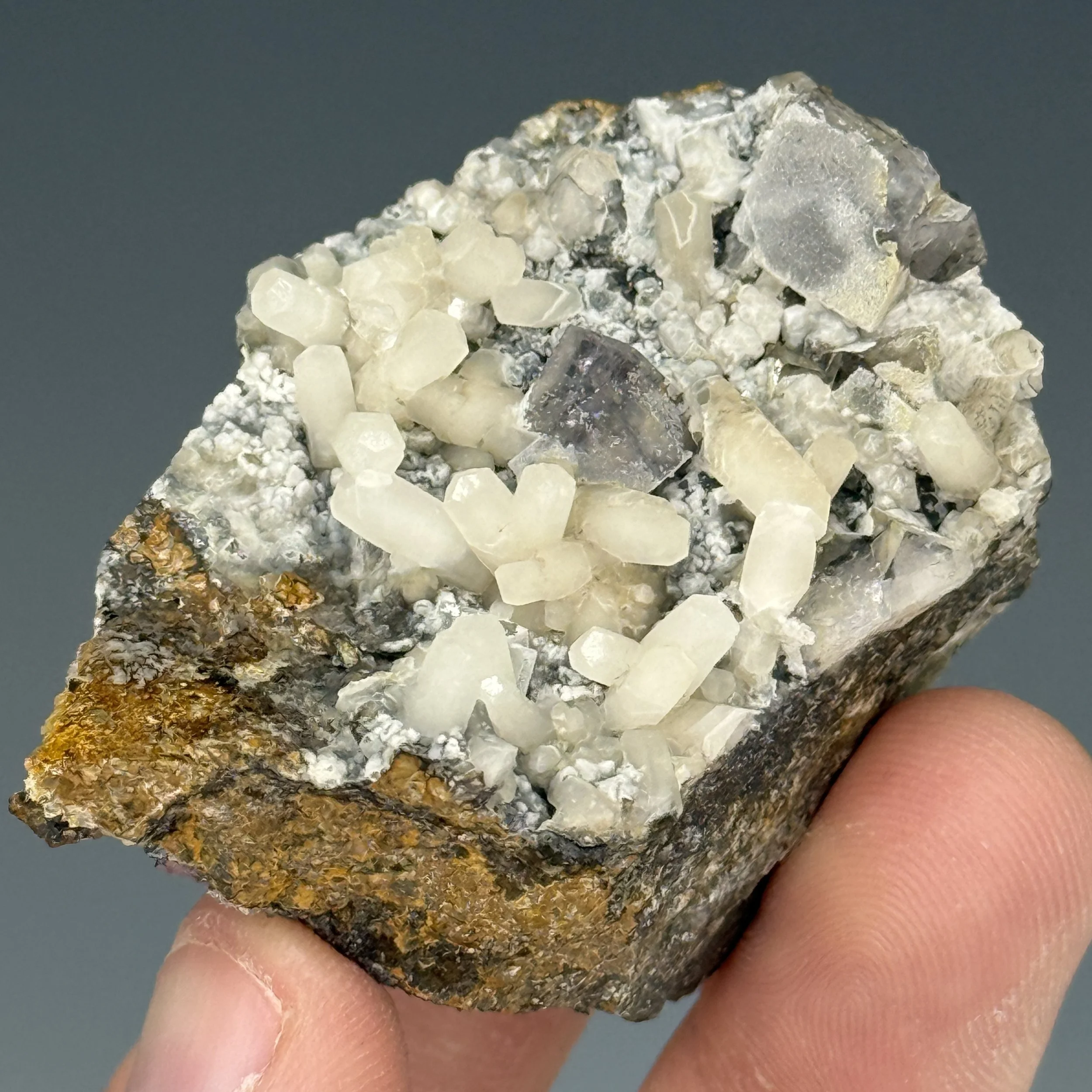 Calcite, Fluorite, Frazer's Hush Mine, Rookhope, Stanhope, County Durham, England, UK