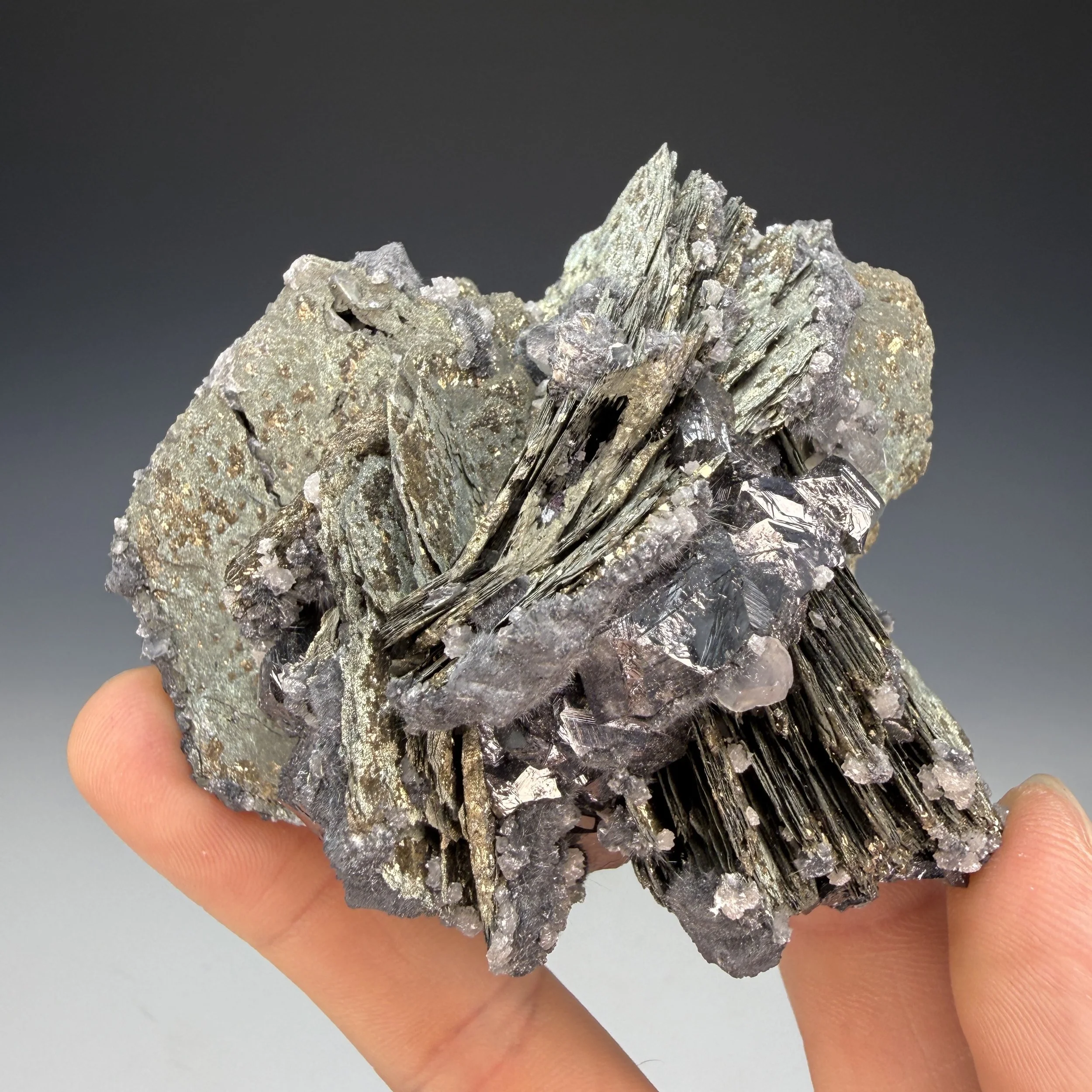 Pyrrhotite, Boulangerite, Calcite, Sphalerite, Trepca complex, Mitrovica, Mitrovica District, Kosovo