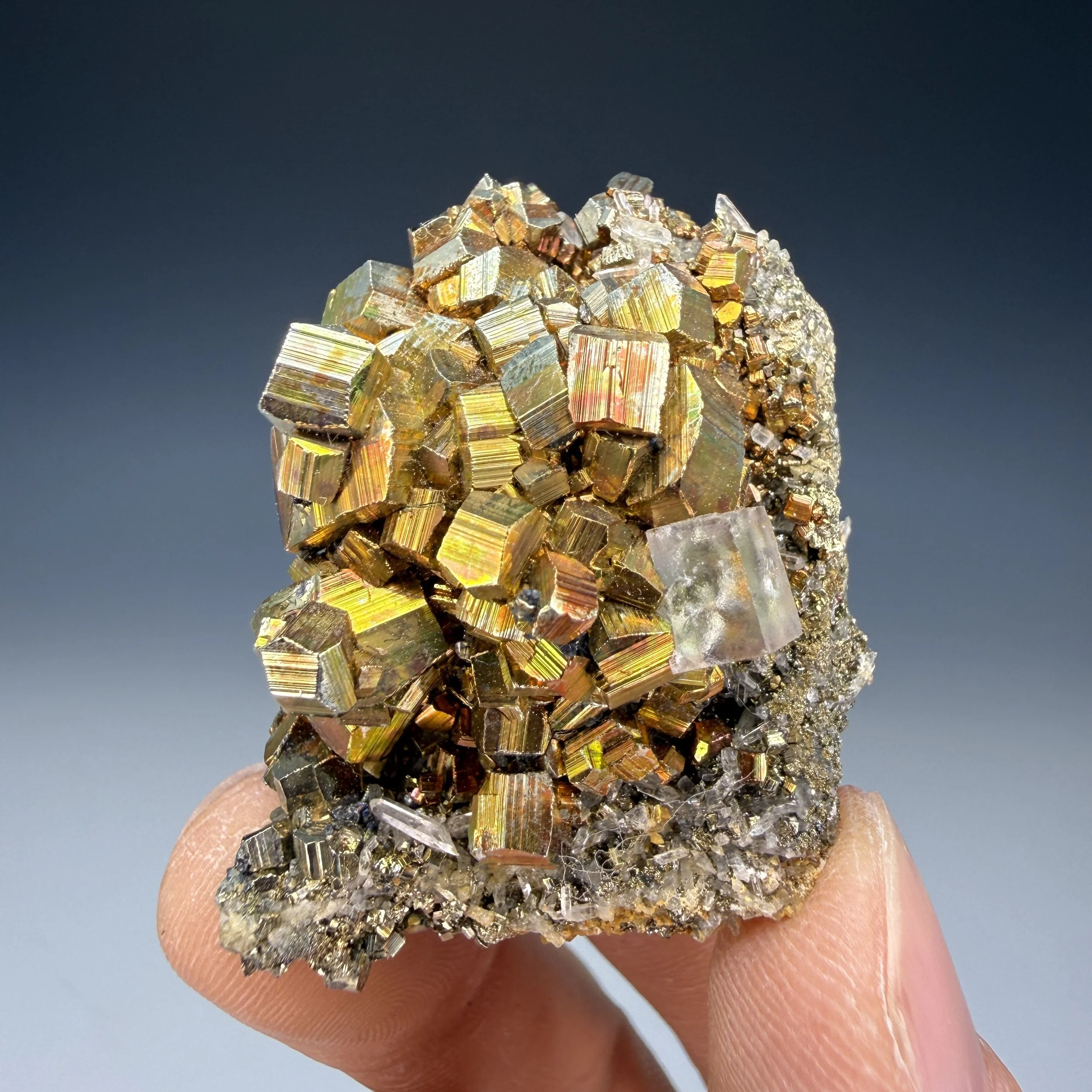 Fluorite, Pyrite, Pachapaqui Mining District, Aquia Dist., Bolognesi Prov., Ancash, Peru