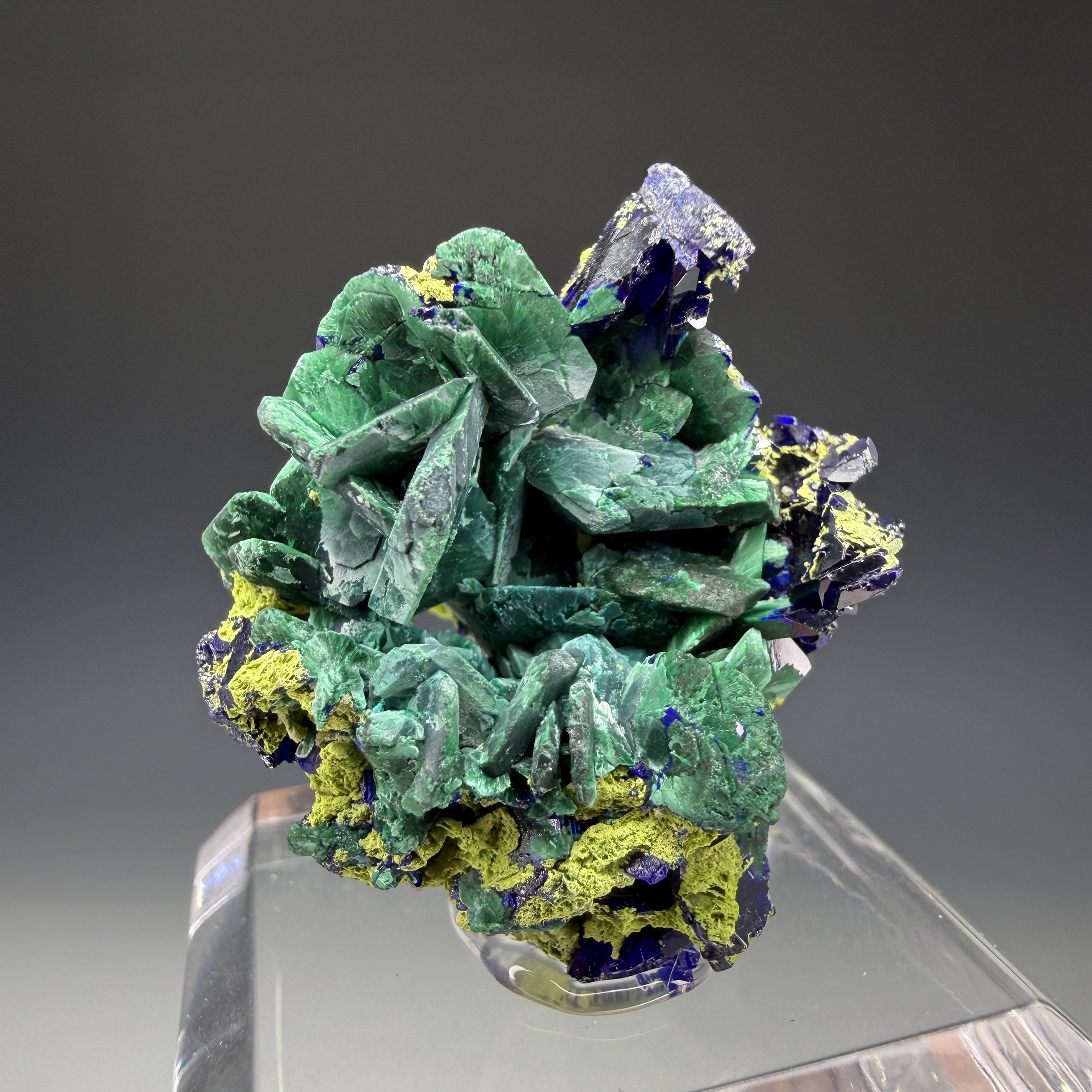 Malachite ps. Azurite, Tsumeb Mine, Oshikoto Region, Namibia