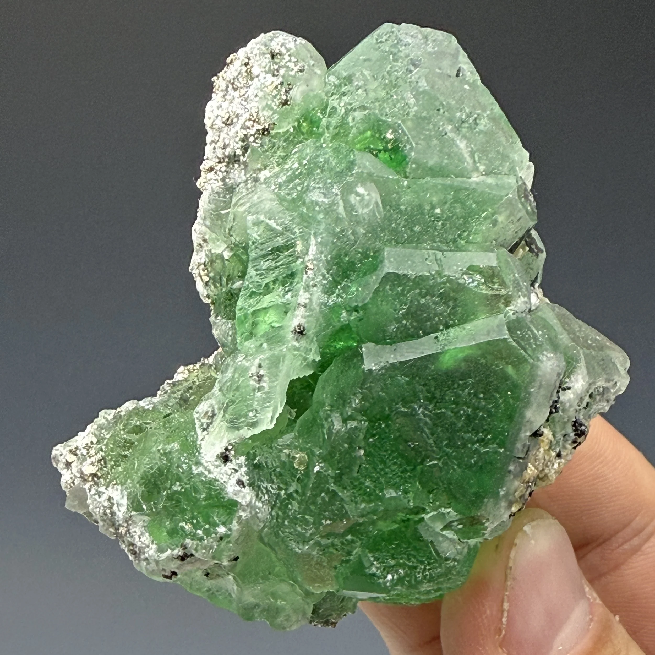 Fluorite, Milpo Mine, Atachocha District, Pasco, Peru