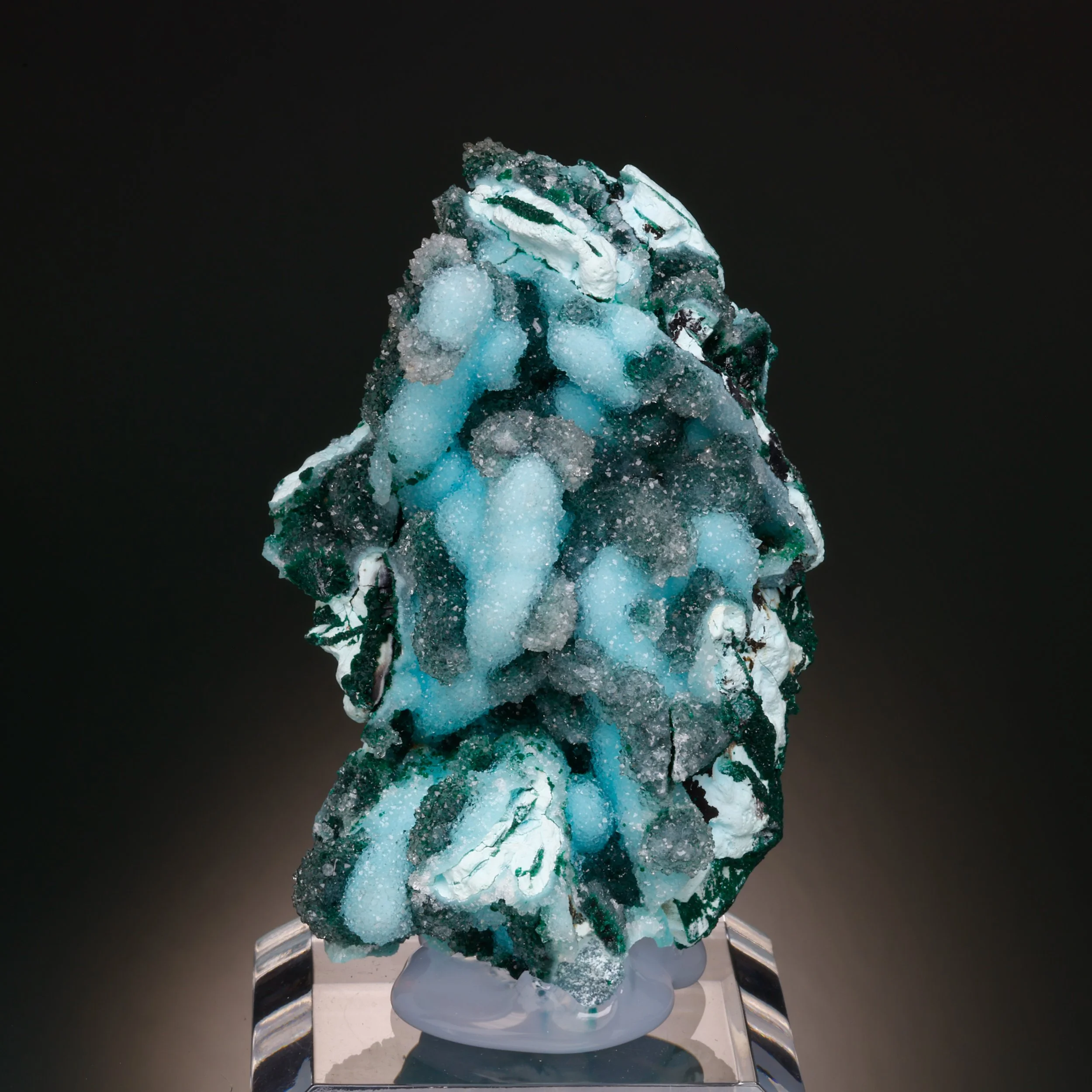 Chrysocolla, Malachite, Quartz, Tenke-Fungurume area, Lualaba, DR Congo