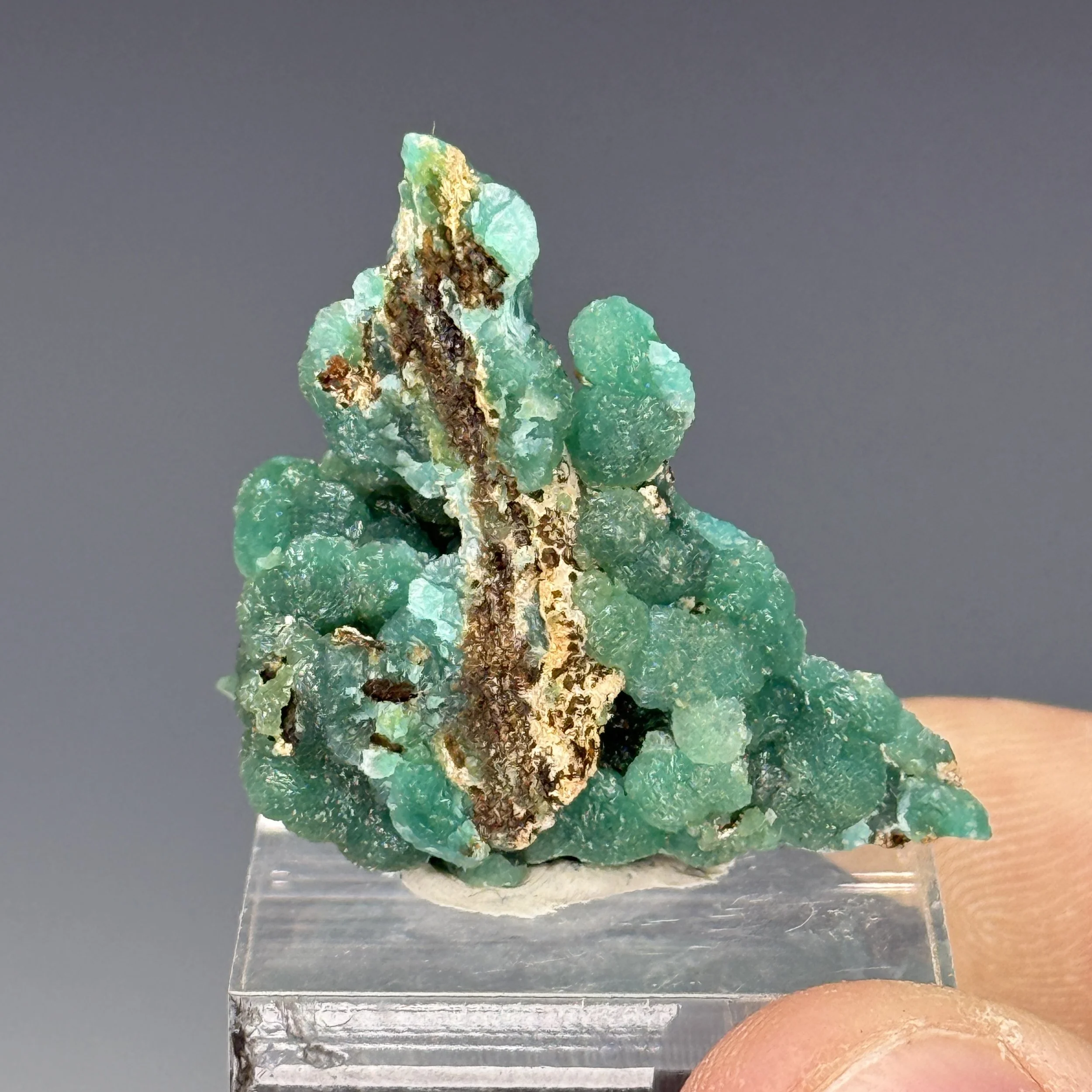 Cuprian Adamite, Hilarion Mine, Lavrion Dist., Attica, Greece